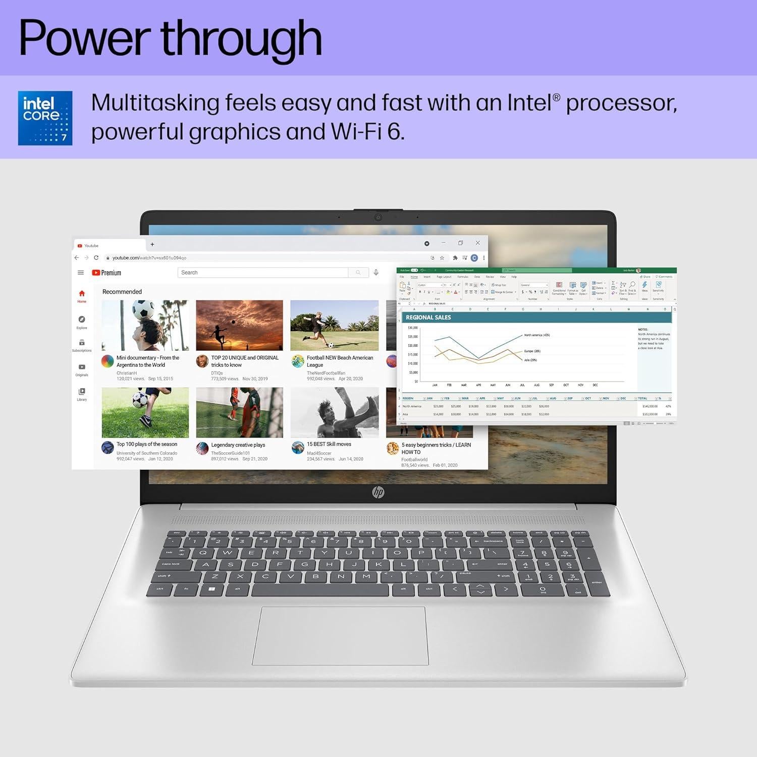 HP 17-cn4065cl Laptop 17.3" Táctil, Intel Core i7, 16GB RAM, 1TB SSD