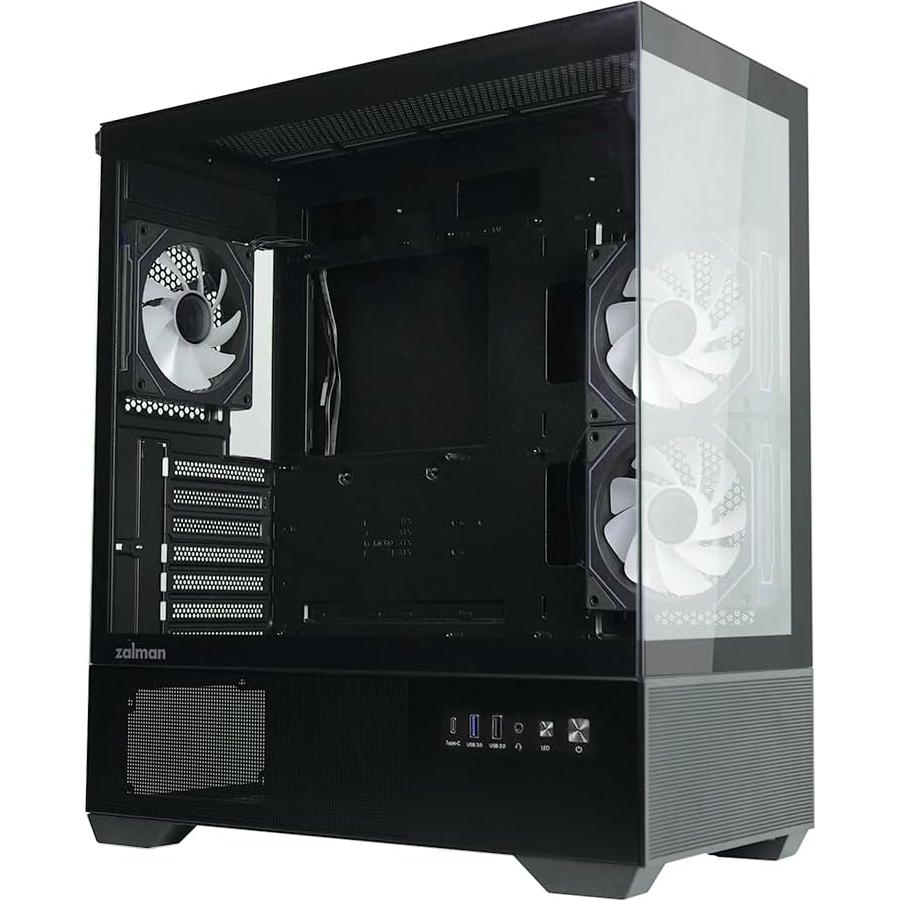 Caja de PC Zalman CHRONIX Mid-Tower ATX con 3 Ventiladores ARGB