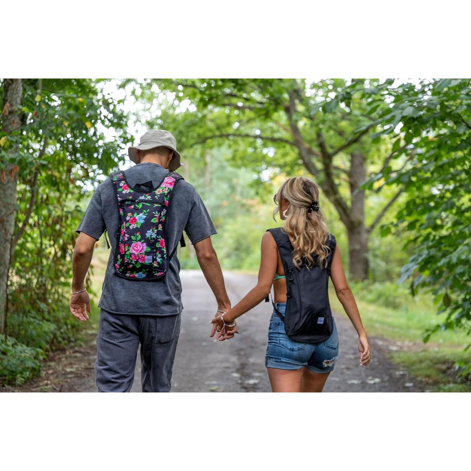 Mochila de Hidratación Equipo de Festival Vibe 2L Ajustable Negra