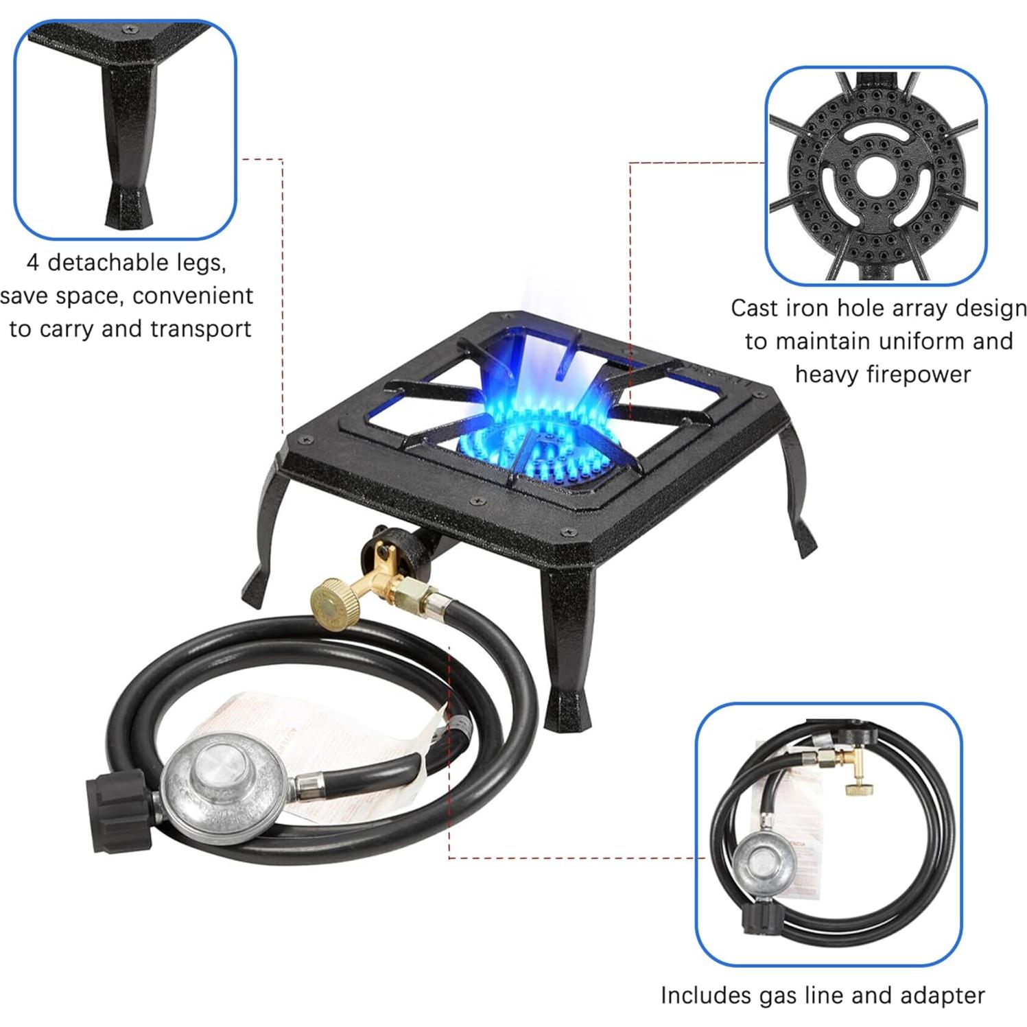 Estufa de Camping Vivicreate HT-C-0011 Hierro Fundido 1 Quemador