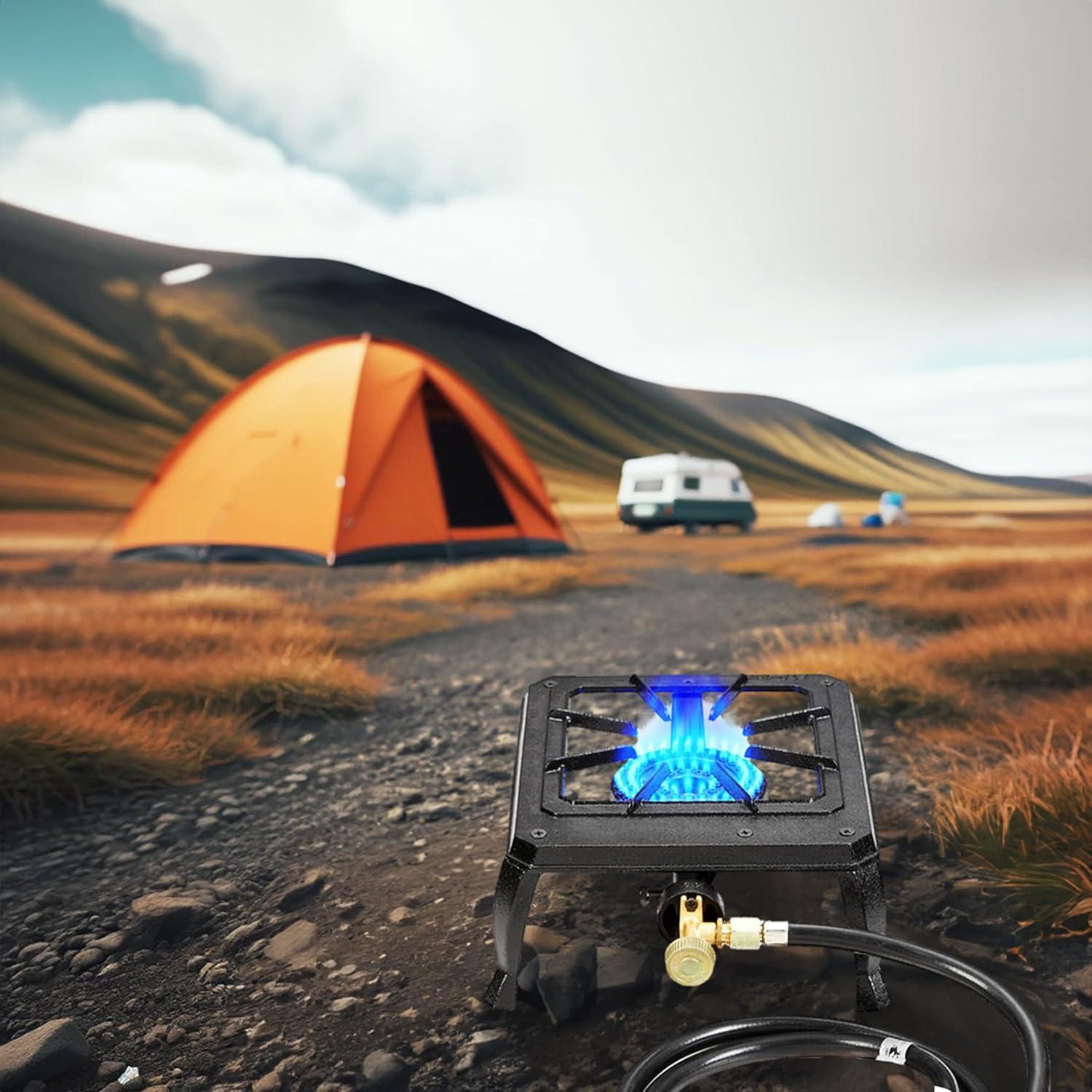 Estufa de Camping Vivicreate HT-C-0011 Hierro Fundido 1 Quemador