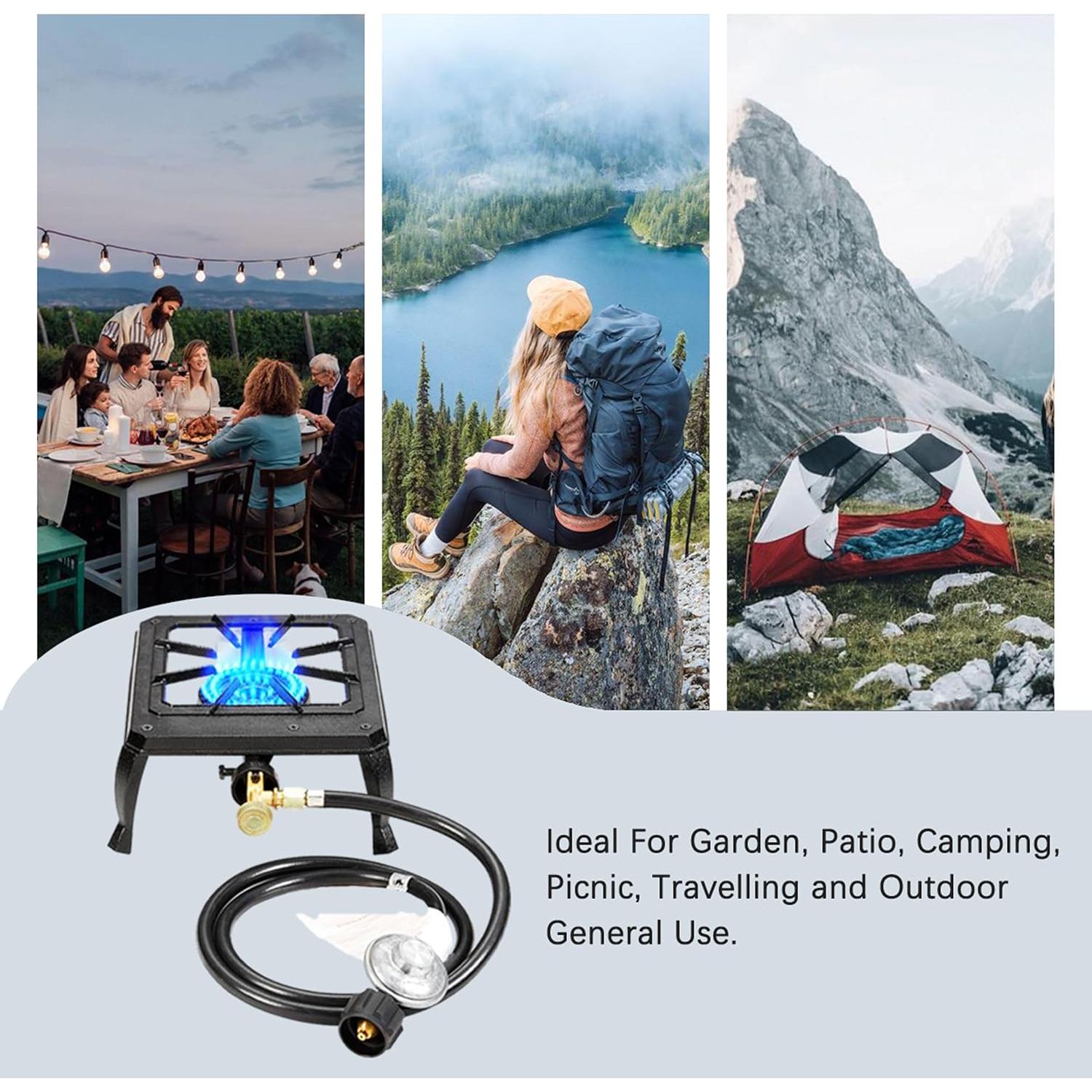 Estufa de Camping Vivicreate HT-C-0011 Hierro Fundido 1 Quemador