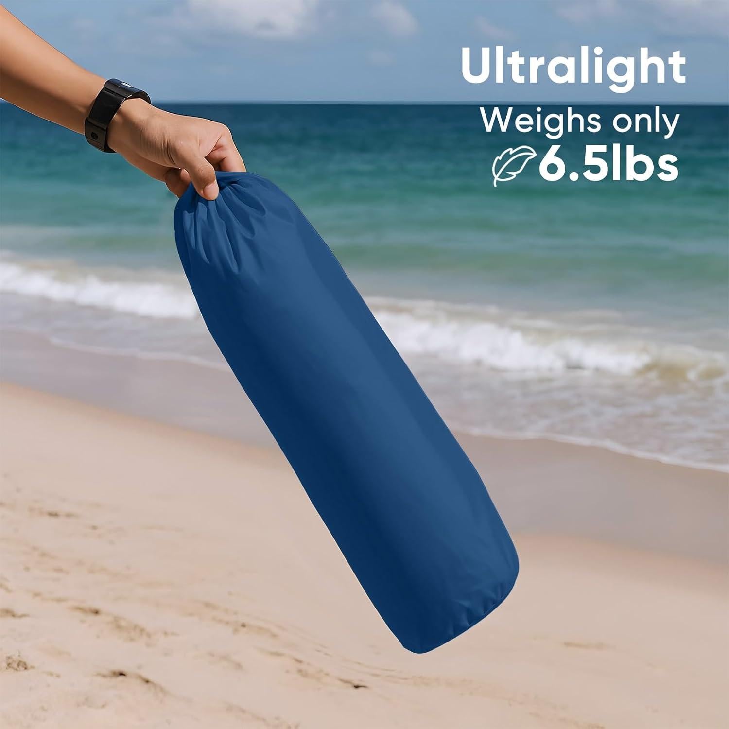 Silla de Playa Plegable Sekey Azul y Gris, Compacta y Ligera