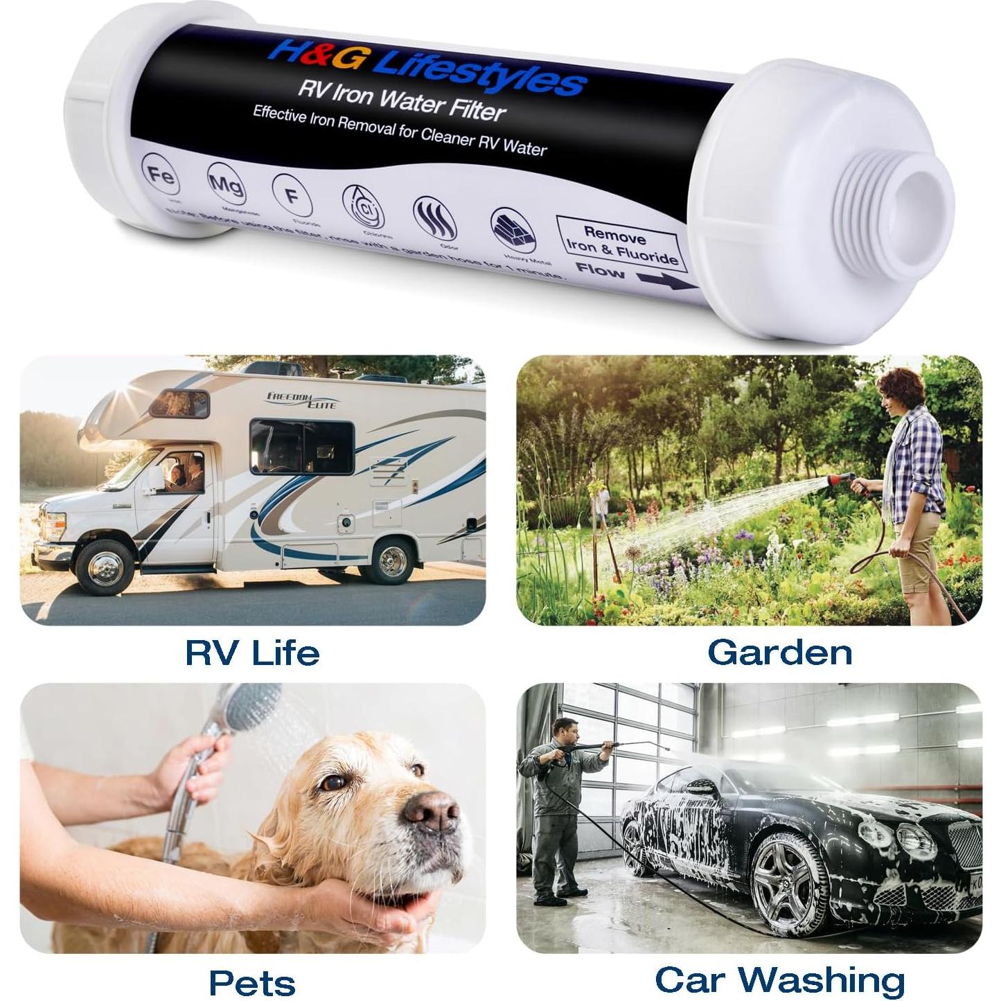 Filtro de Agua de Hierro H&G Lifestyles para RV 388g