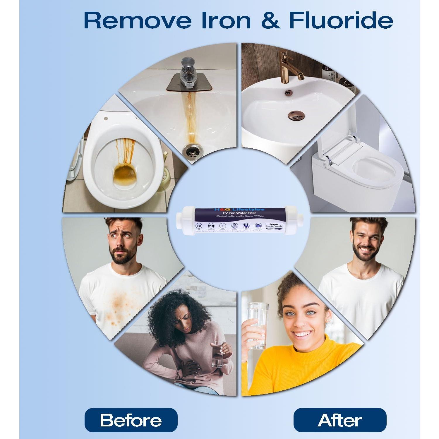 Filtro de Agua de Hierro H&G Lifestyles para RV 388g