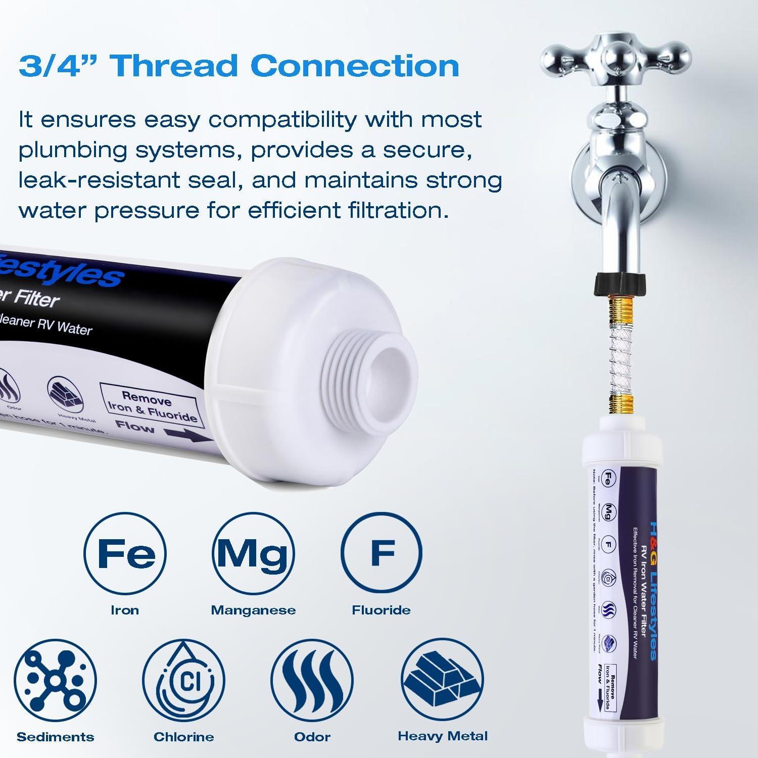 Filtro de Agua de Hierro H&G Lifestyles para RV 388g