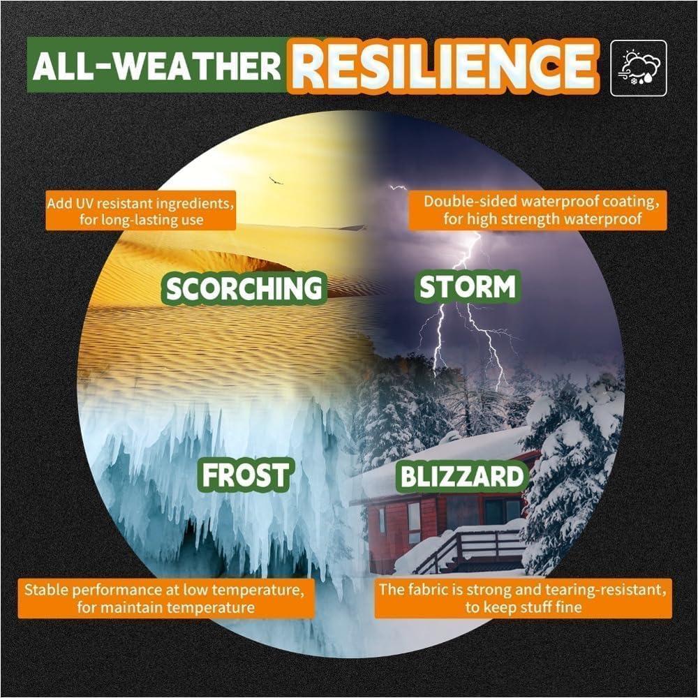 Lona Impermeable RAINDEWAY 3x3m Marrón 18 Mil Resistente UV