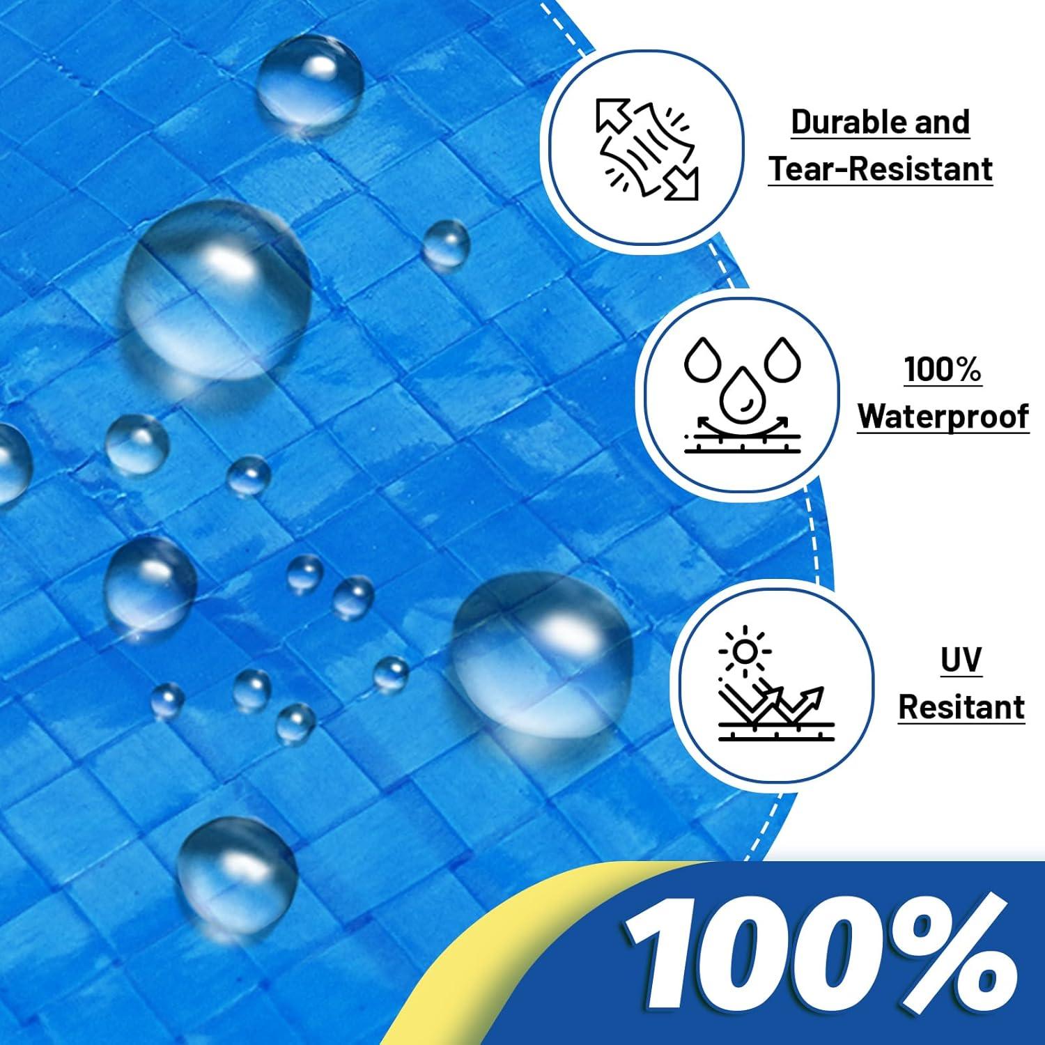 Lona Impermeable Azul DERART 1.83x2.44m Resistente UV