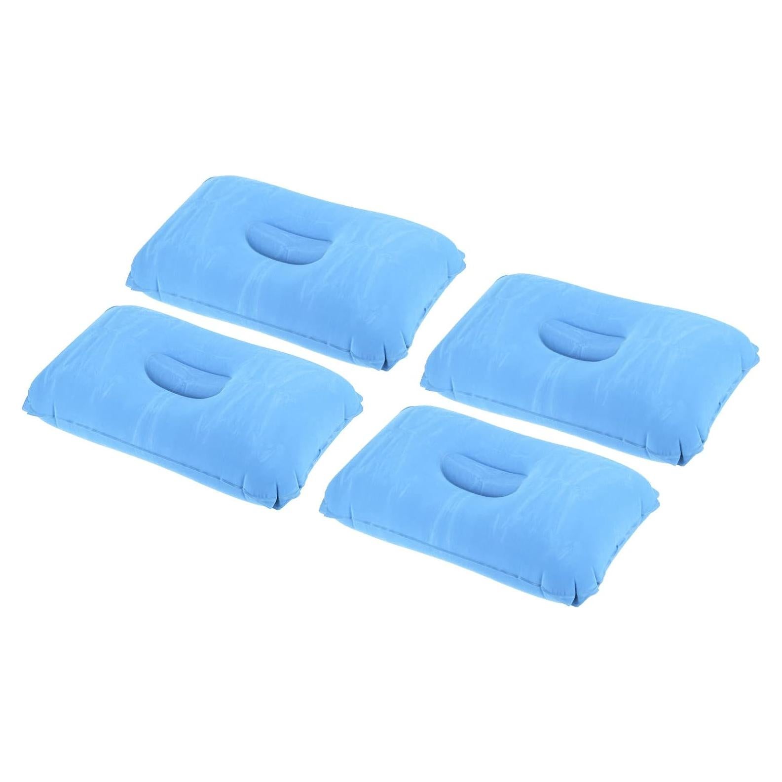 Almohada Inflable PATIKIL 4 Piezas Azul 43x28 cm Camping