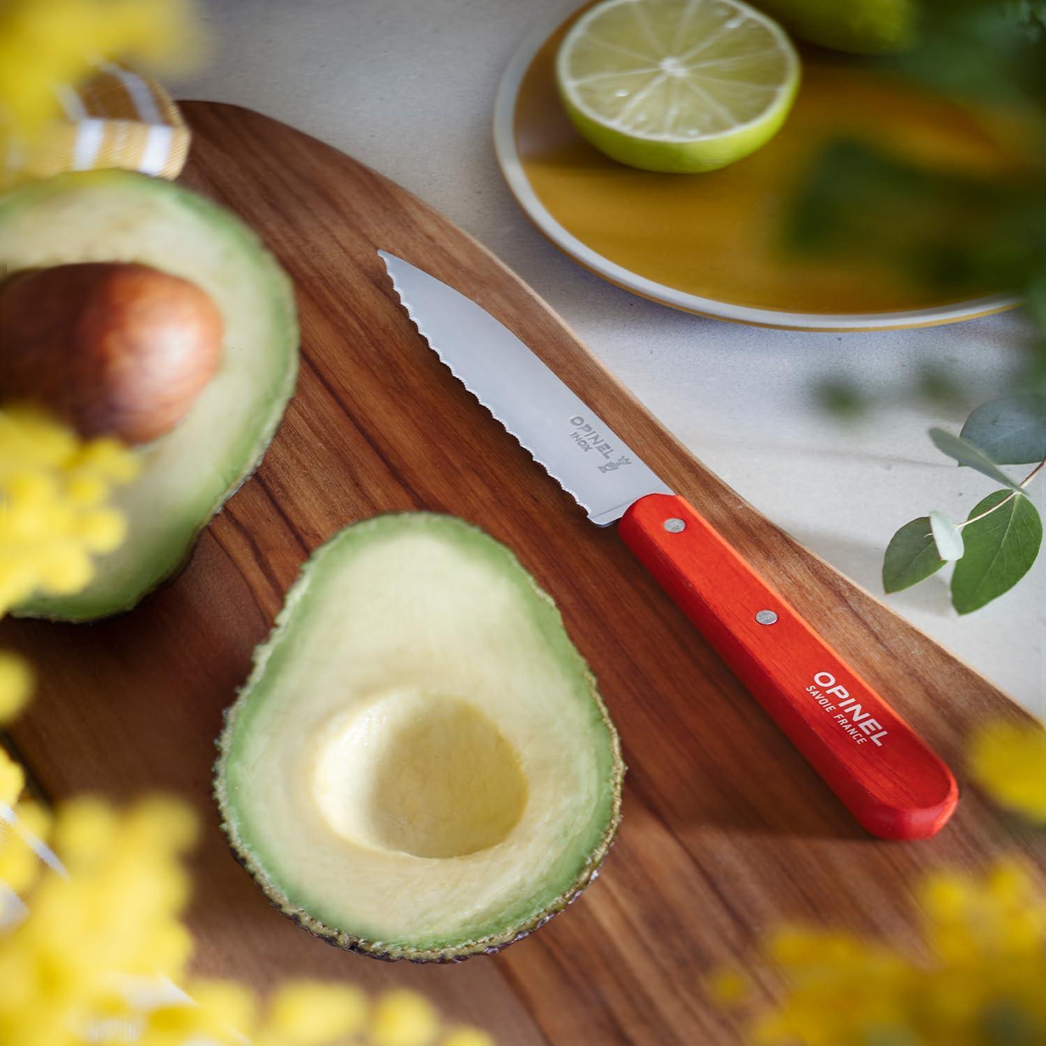 Cuchillo de Pelar Serrado OPINEL Essential No.113 - Mango de Haya Azul