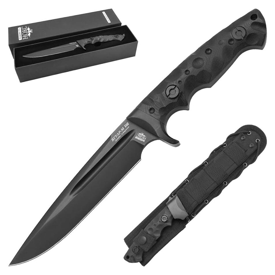 Cuchillo de Caza HOKC Jaguar-M D2 15.8 cm Acero D2 Negro