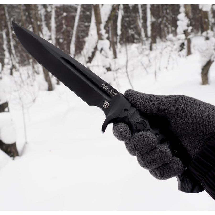 Cuchillo de Caza HOKC Jaguar-M D2 15.8 cm Acero D2 Negro