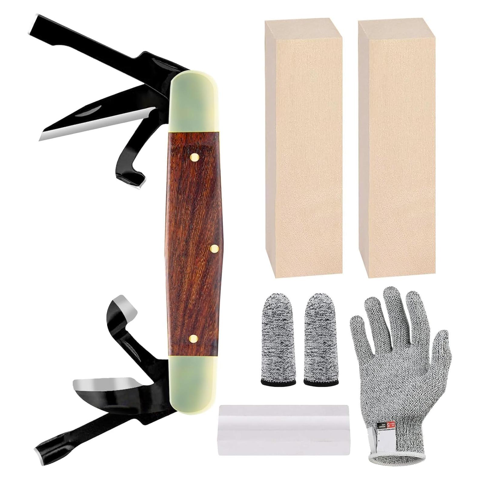 Cuchillo de Tallado Plegable S SMAZINSTAR Marrón 15.3 cm