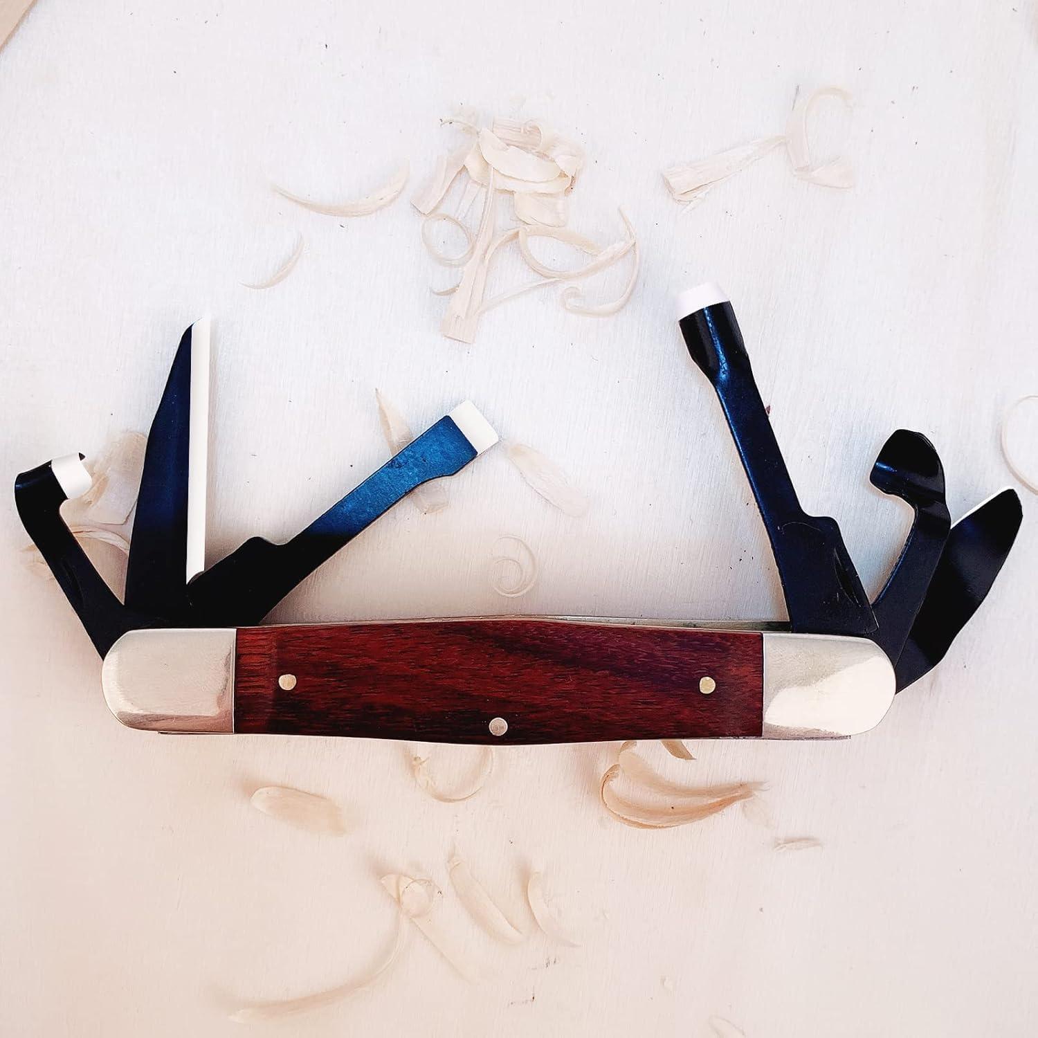 Cuchillo de Tallado Plegable S SMAZINSTAR Marrón 15.3 cm