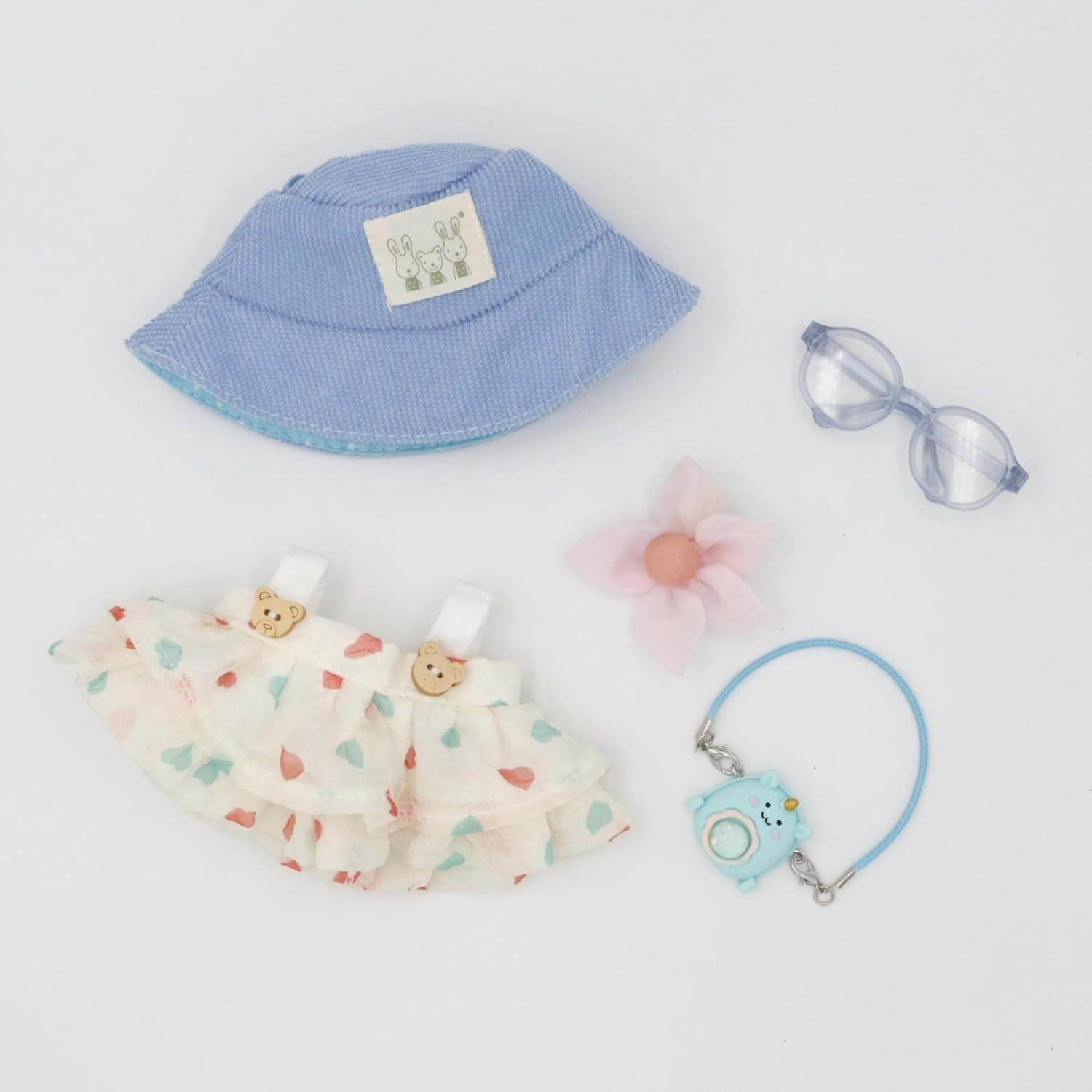 Conjunto de Ropa para Muñecas Pawro 10-17 cm - 5 Piezas Azul