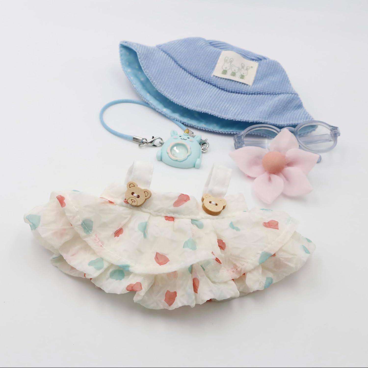 Conjunto de Ropa para Muñecas Pawro 10-17 cm - 5 Piezas Azul