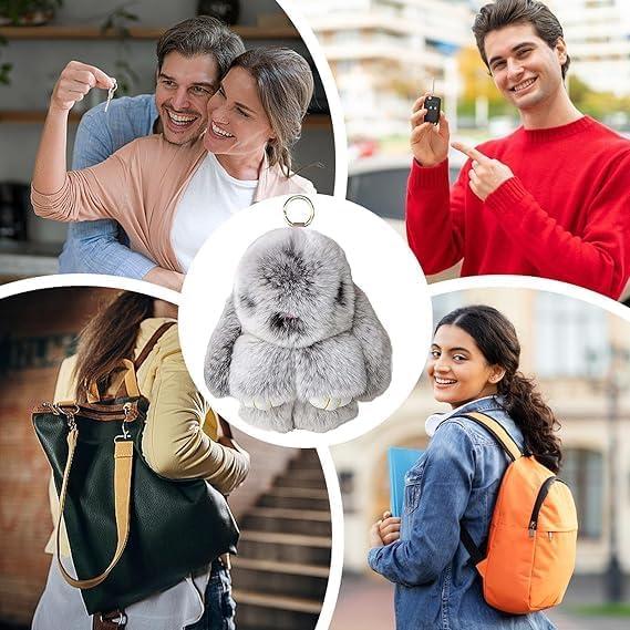 Llavero de peluche Bunnylulu verde oscuro con caja