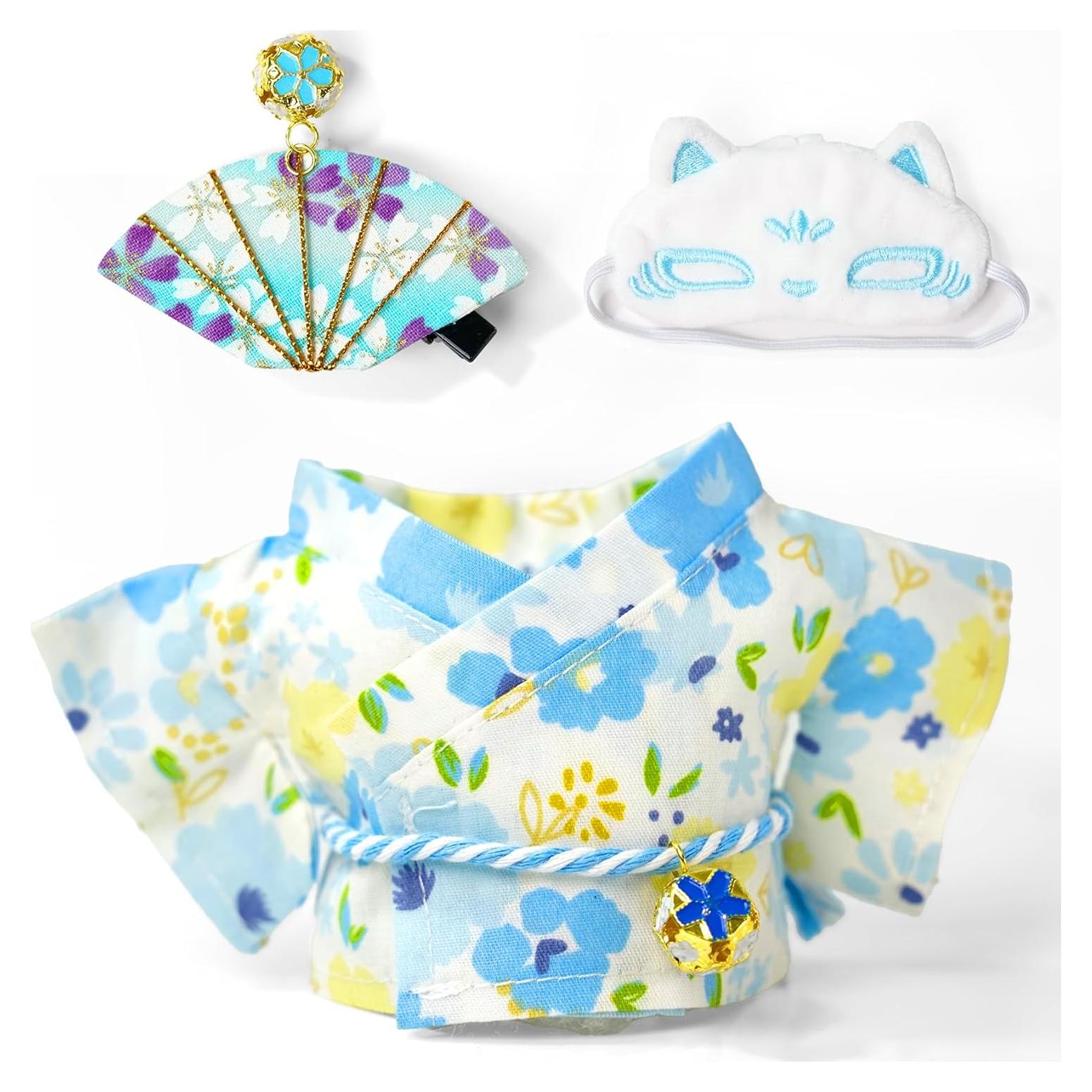 Conjunto de Ropa para Muñeca 17cm ARTST Kimono Azul