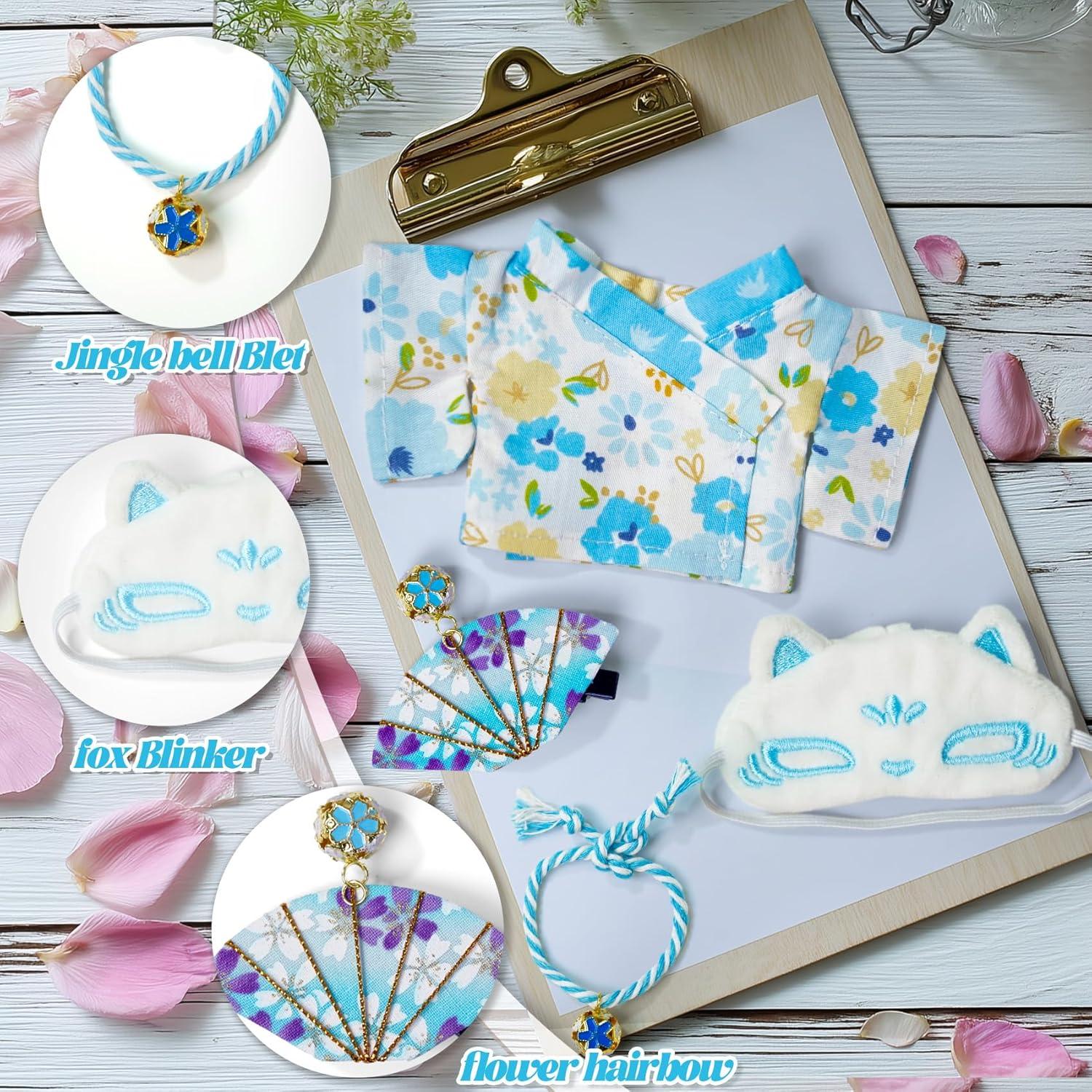 Conjunto de Ropa para Muñeca 17cm ARTST Kimono Azul