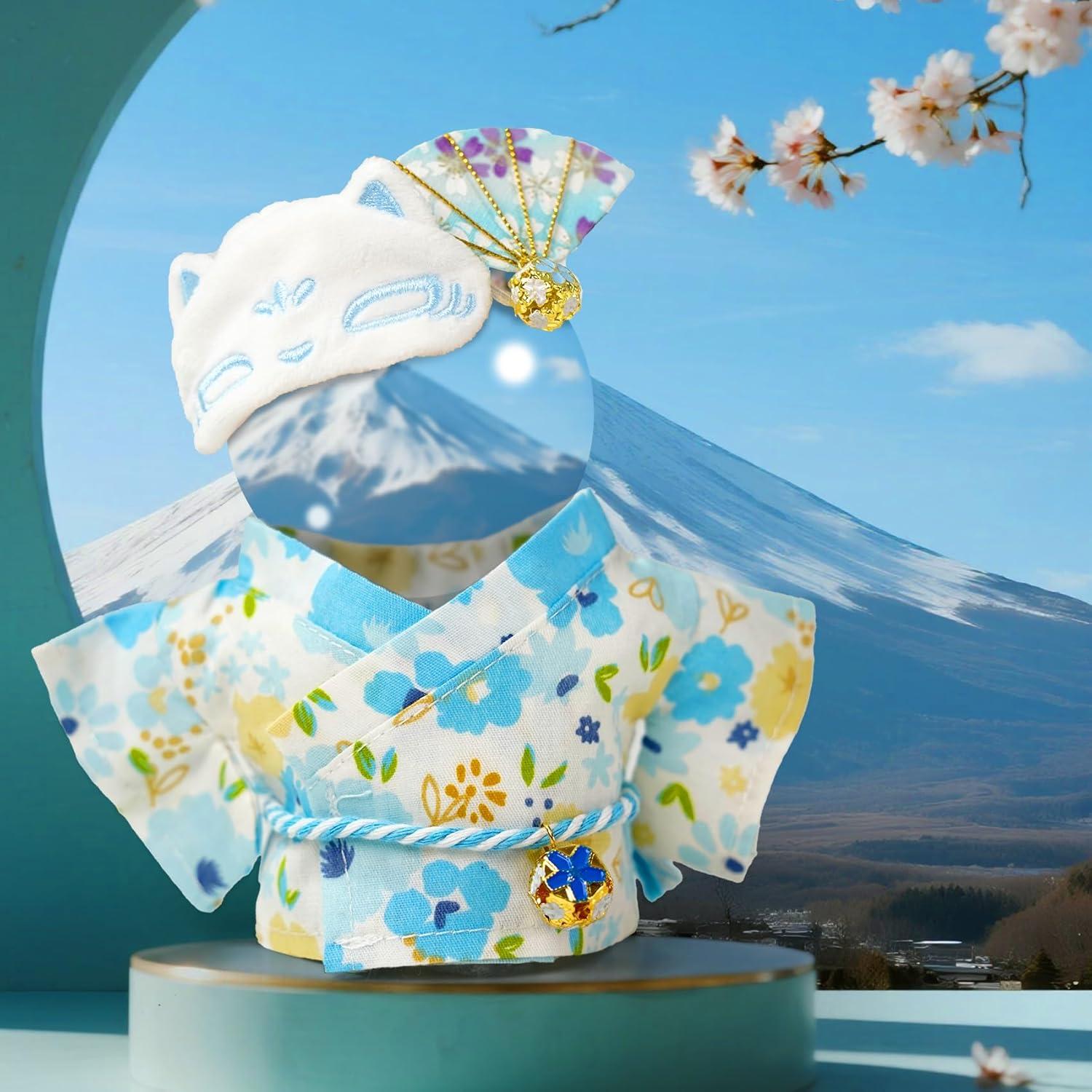 Conjunto de Ropa para Muñeca 17cm ARTST Kimono Azul