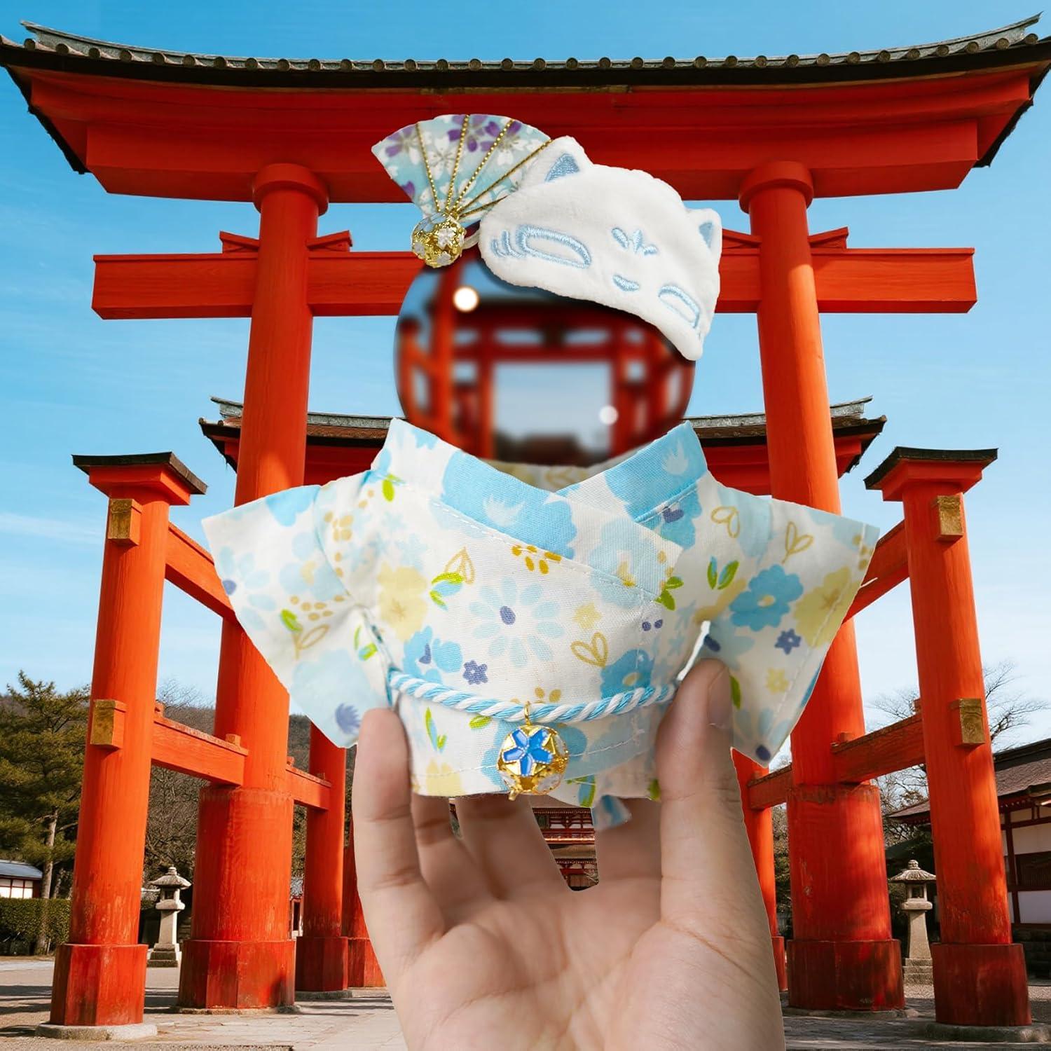 Conjunto de Ropa para Muñeca 17cm ARTST Kimono Azul