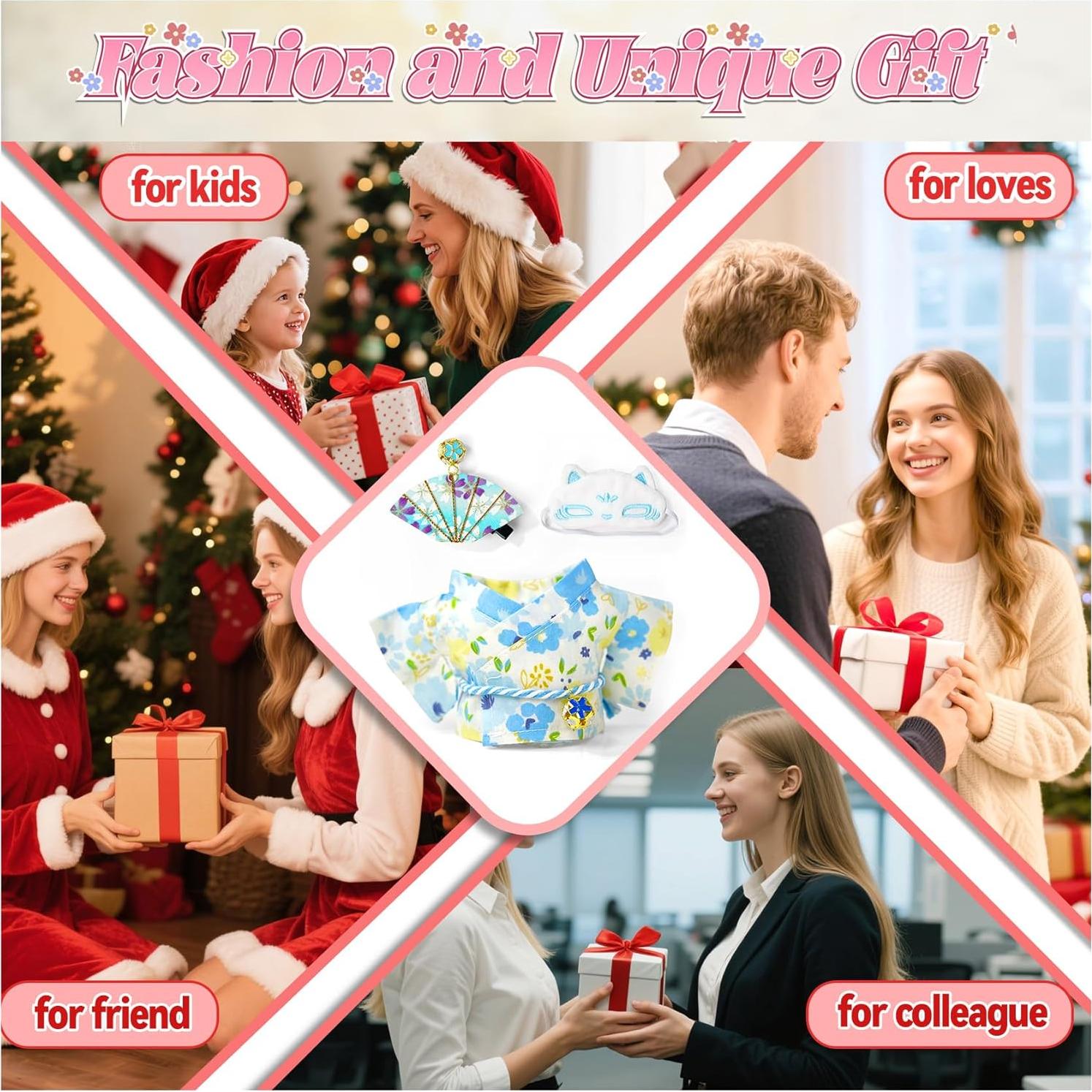 Conjunto de Ropa para Muñeca 17cm ARTST Kimono Azul