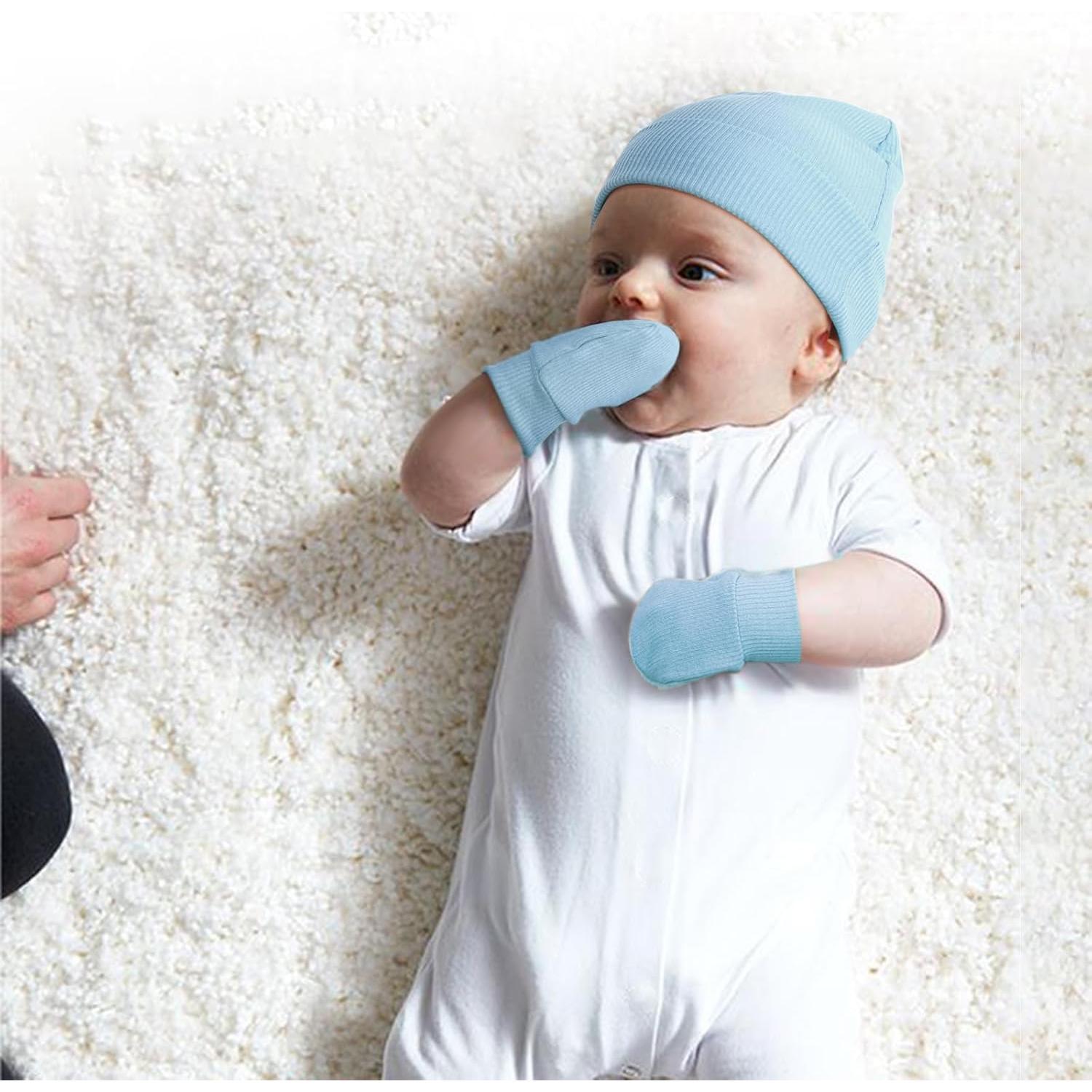 BQUBO Gorro y Manoplas para Bebé 0-6 Meses Unisex