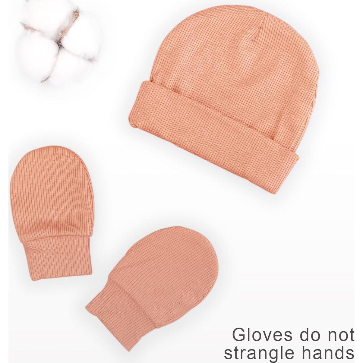 BQUBO Gorro y Manoplas para Bebé 0-6 Meses Unisex