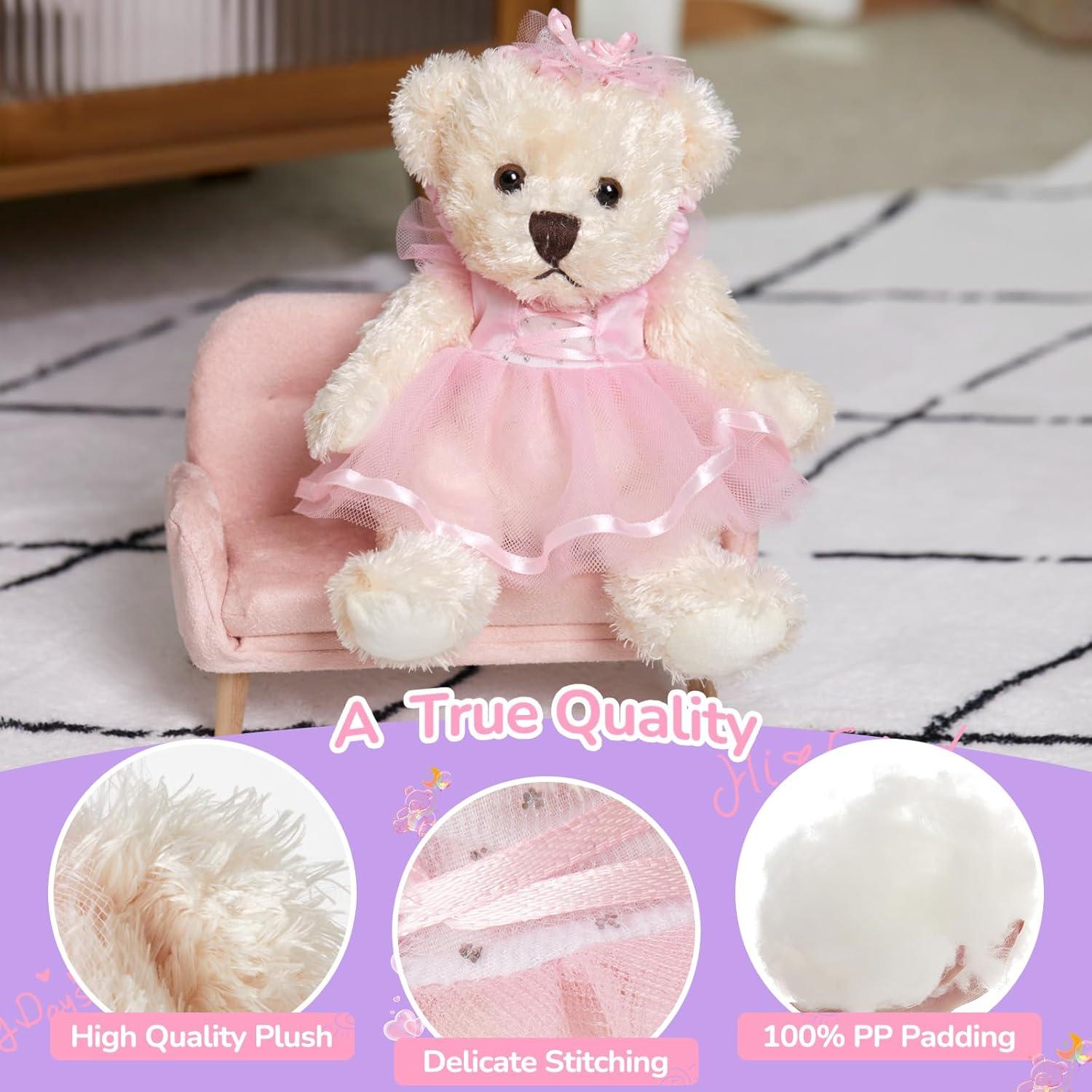 Oso de Peluche Bailarina Houwsbaby 19 cm Rosa