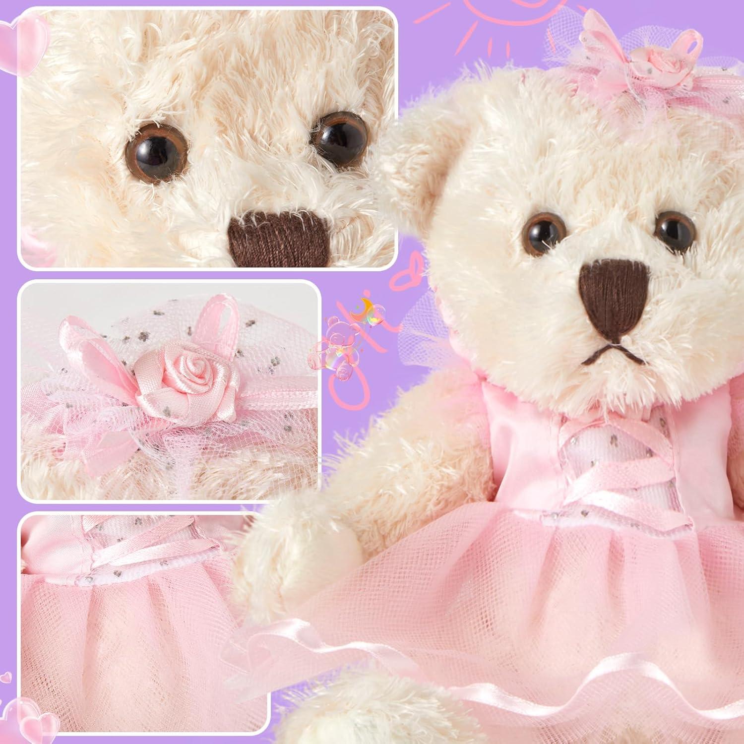 Oso de Peluche Bailarina Houwsbaby 19 cm Rosa