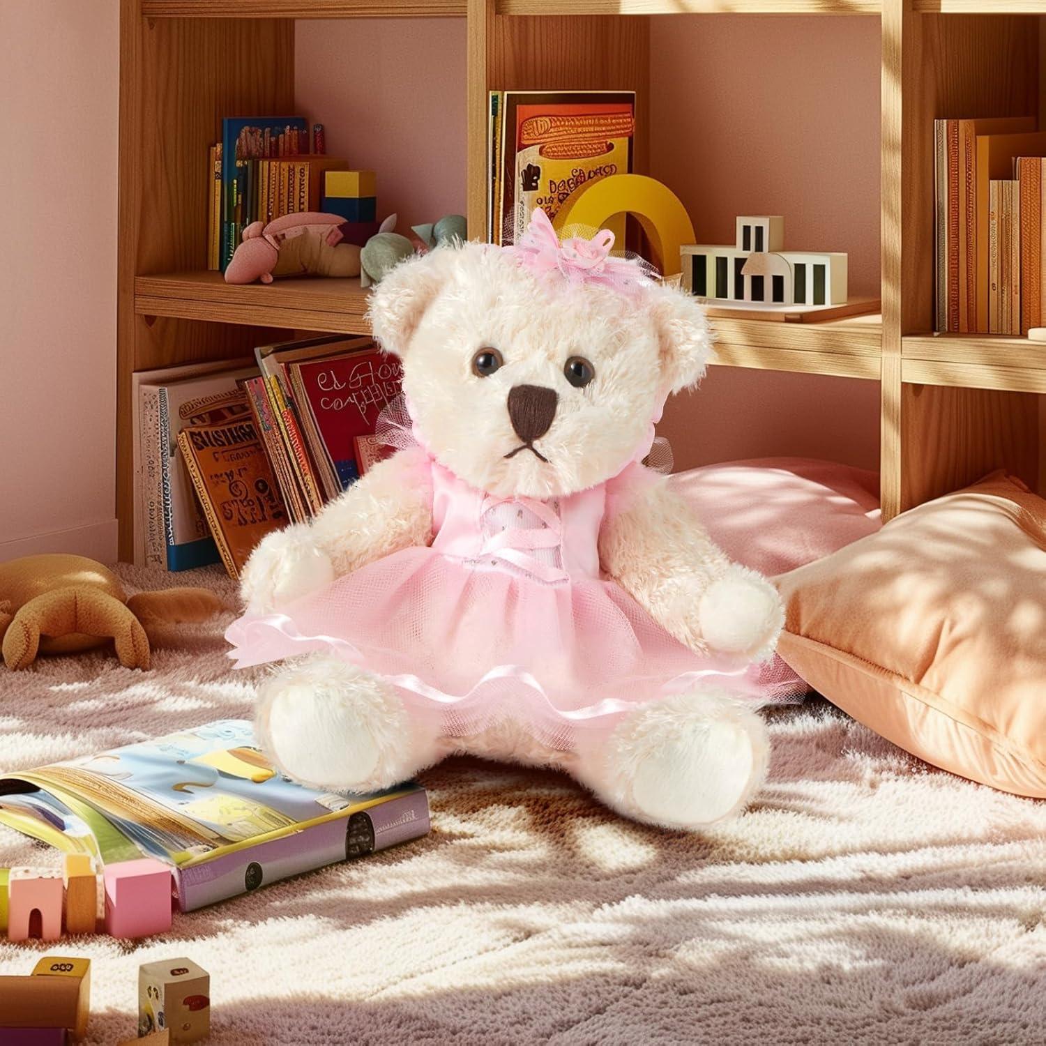 Oso de Peluche Bailarina Houwsbaby 19 cm Rosa
