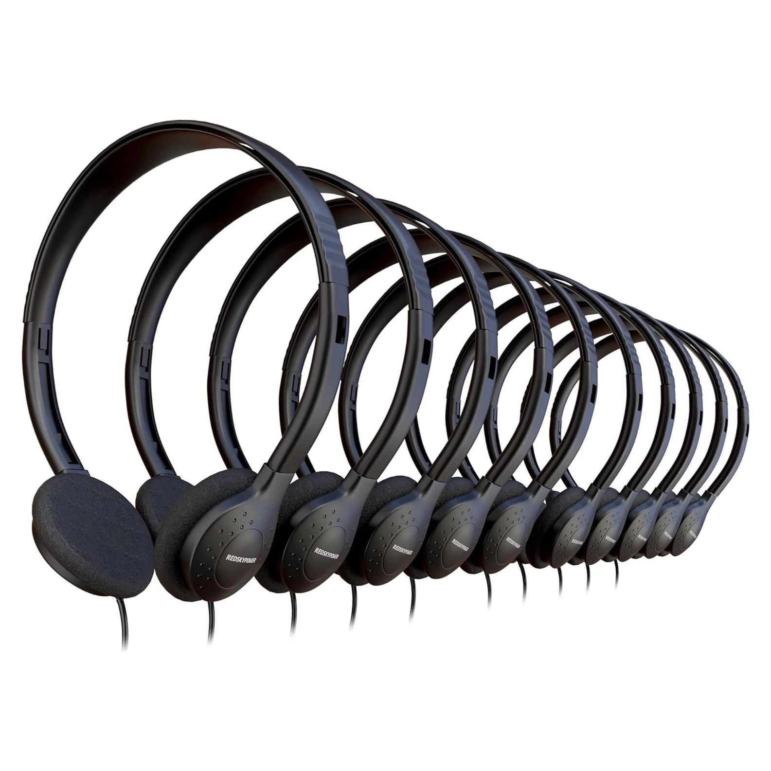 Paquete de 10 Auriculares Cableados Redskypower OTD22UX0CG