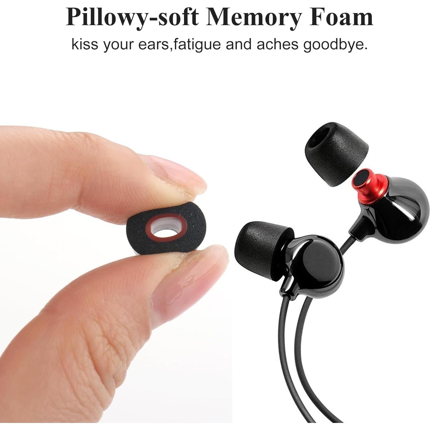 6 Pares Puntas de Espuma de Memoria para Auriculares 4.5-5.5mm