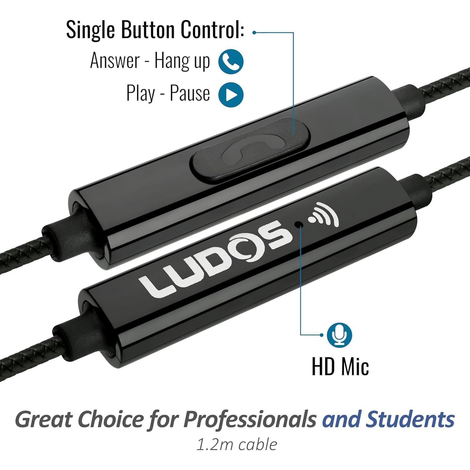 Auriculares Ludos Clamor con Micrófono y Aislamiento de Ruido