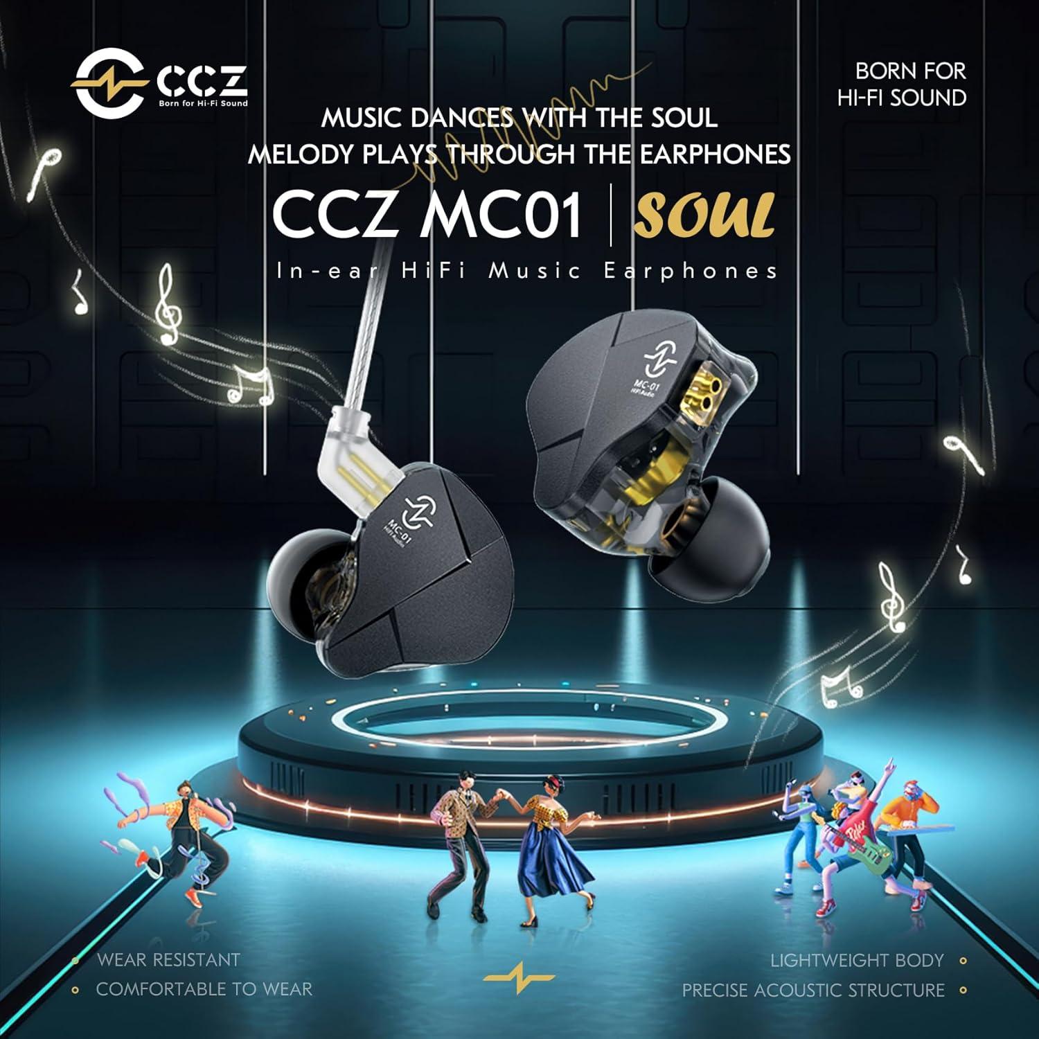 Auriculares In Ear CCZ MC01 10mm Doble Imán Cable Desmontable