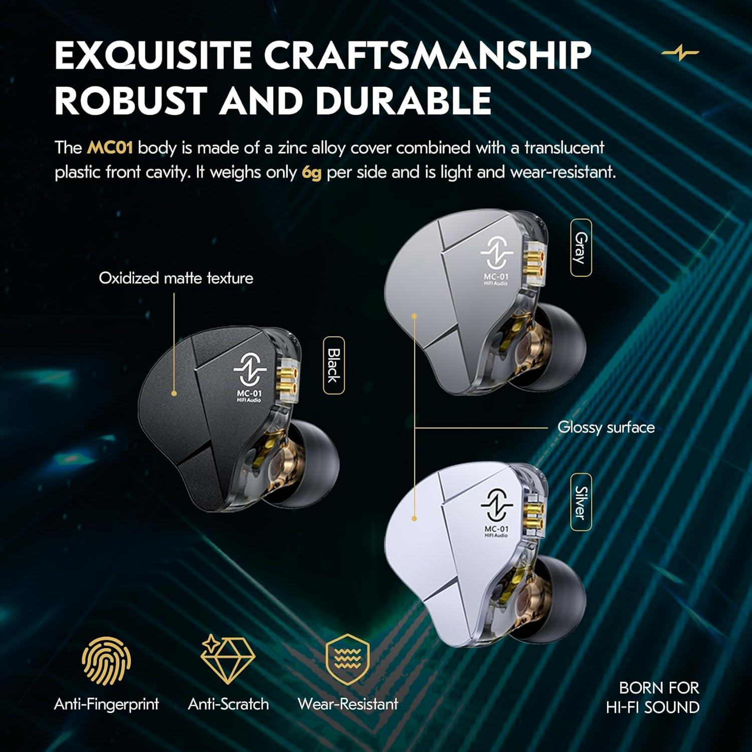 Auriculares In Ear CCZ MC01 10mm Doble Imán Cable Desmontable