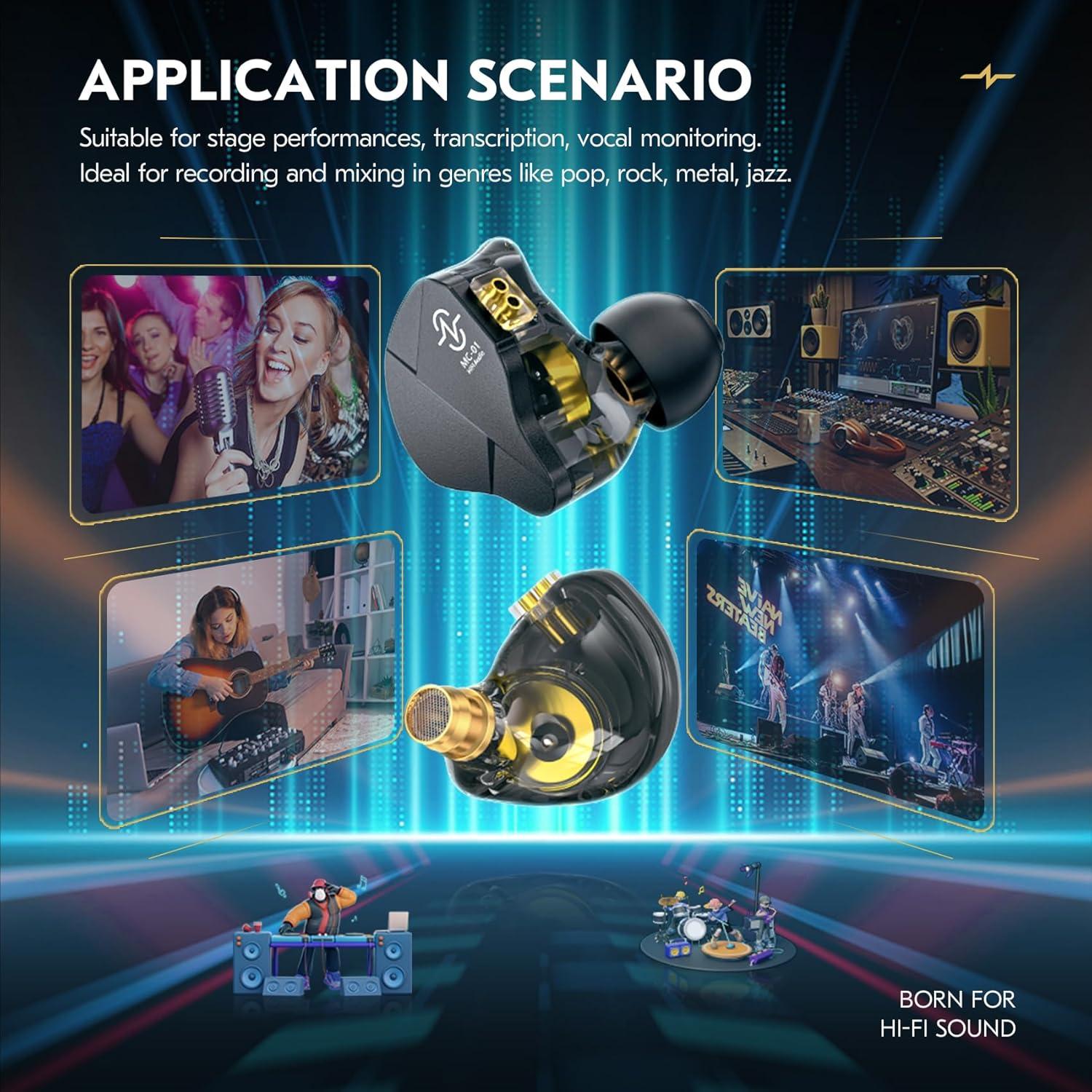 Auriculares In Ear CCZ MC01 10mm Doble Imán Cable Desmontable