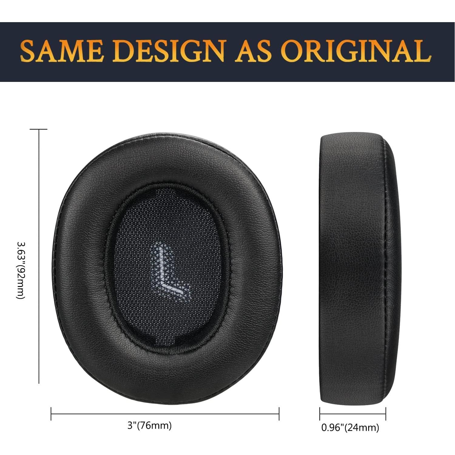 Almohadillas de Repuesto SOULWIT para Auriculares JBL E55BT - Negro