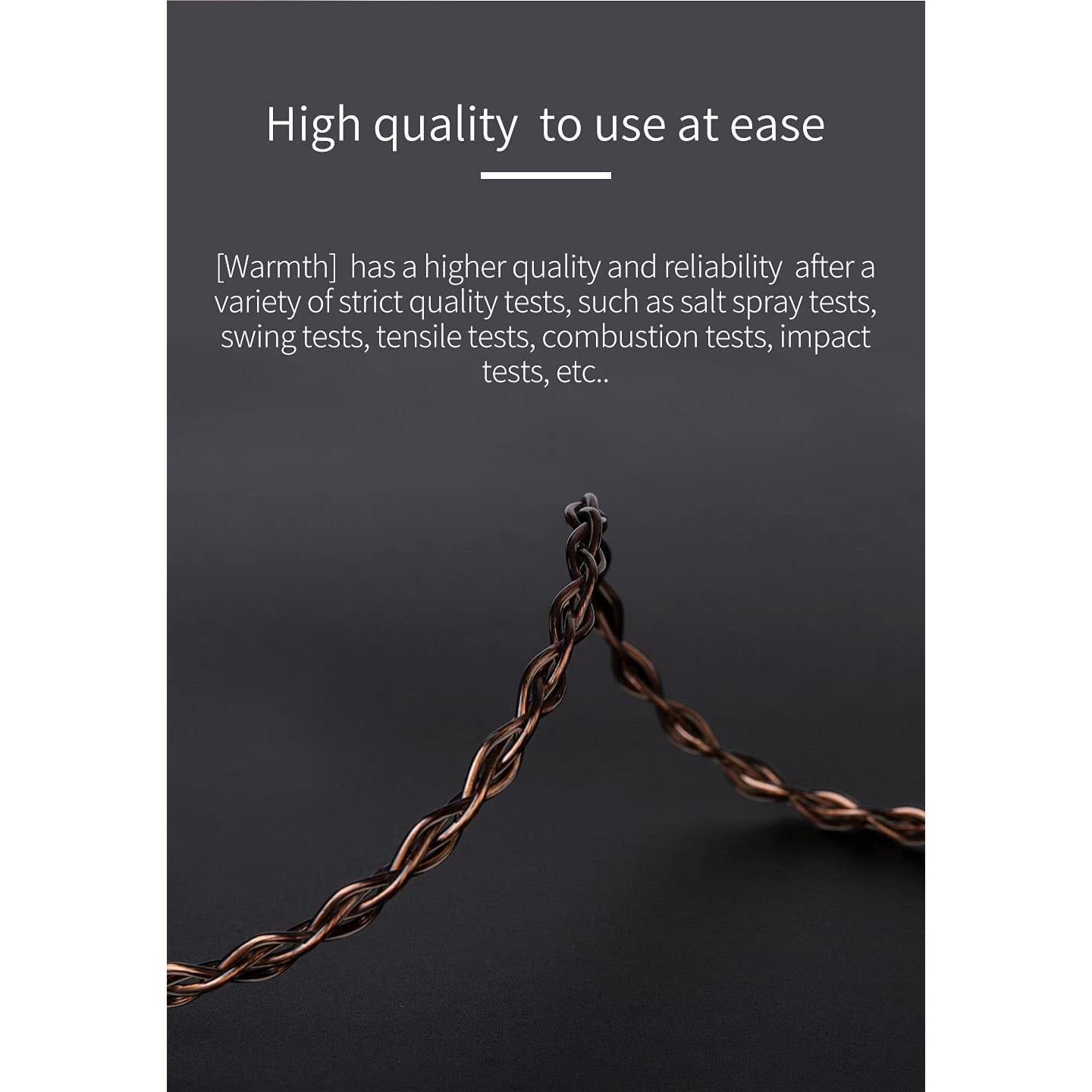 Cable de Reemplazo KZ 2PIN 3.5mm Cobre 4 Núcleos 1.2m