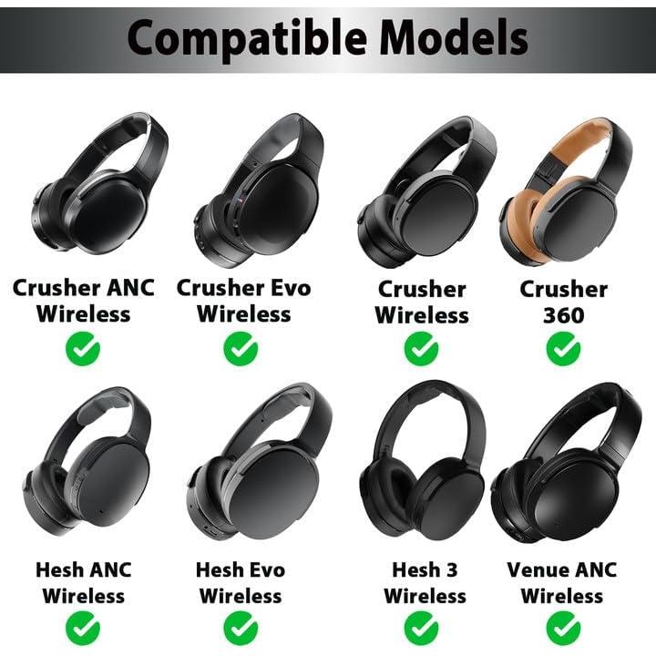 Almohadillas de Repuesto Adhiper para Skullcandy Crusher ANC/Evo/Hesh - Negro