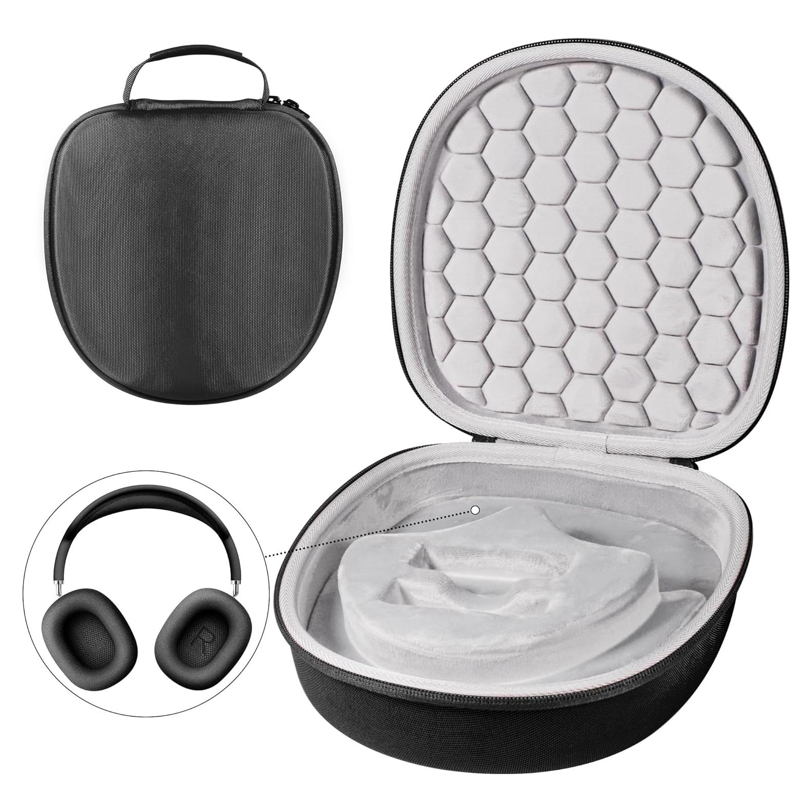 Funda de viaje dura Jomwag para auriculares Bose y Sony - Negra