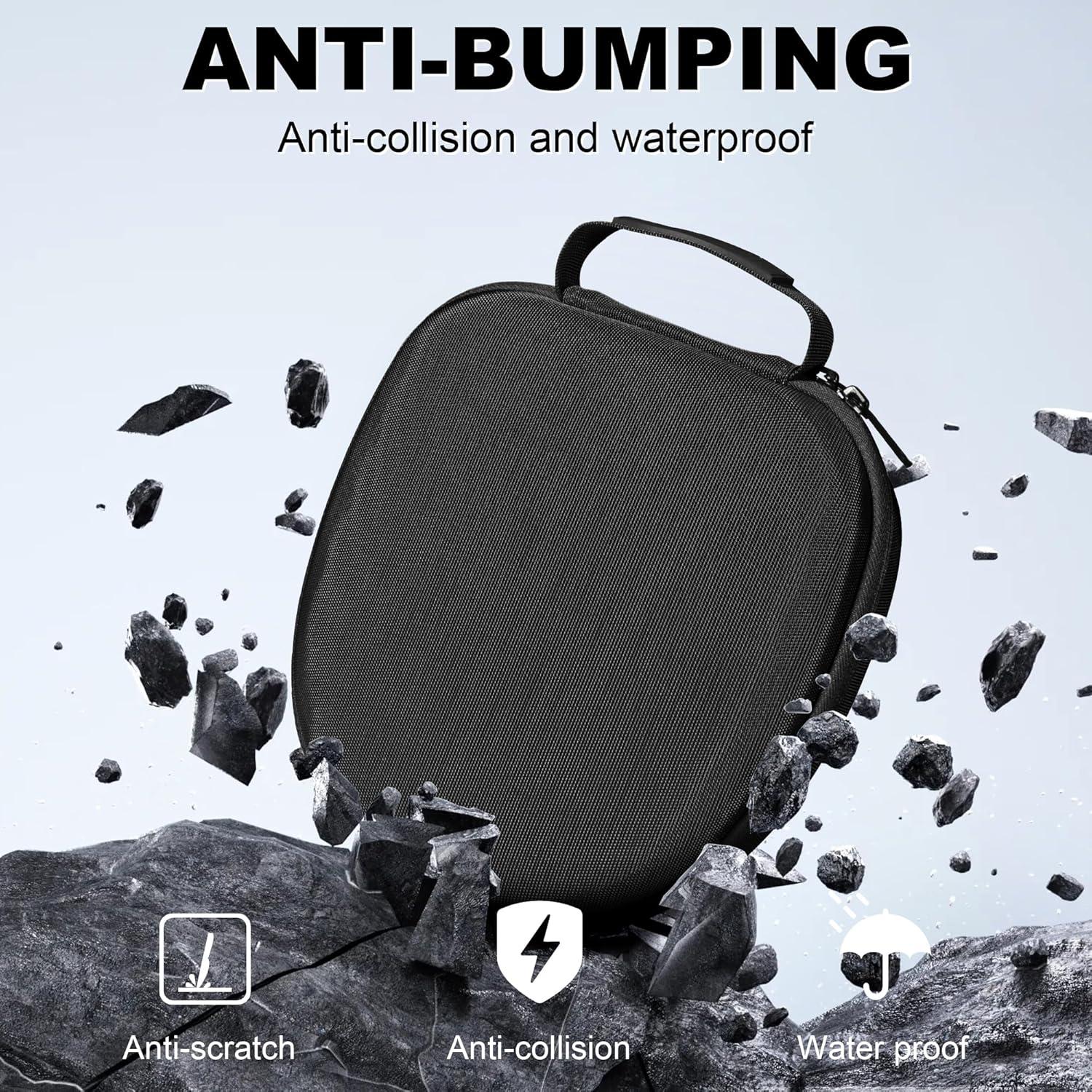 Funda de viaje dura Jomwag para auriculares Bose y Sony - Negra