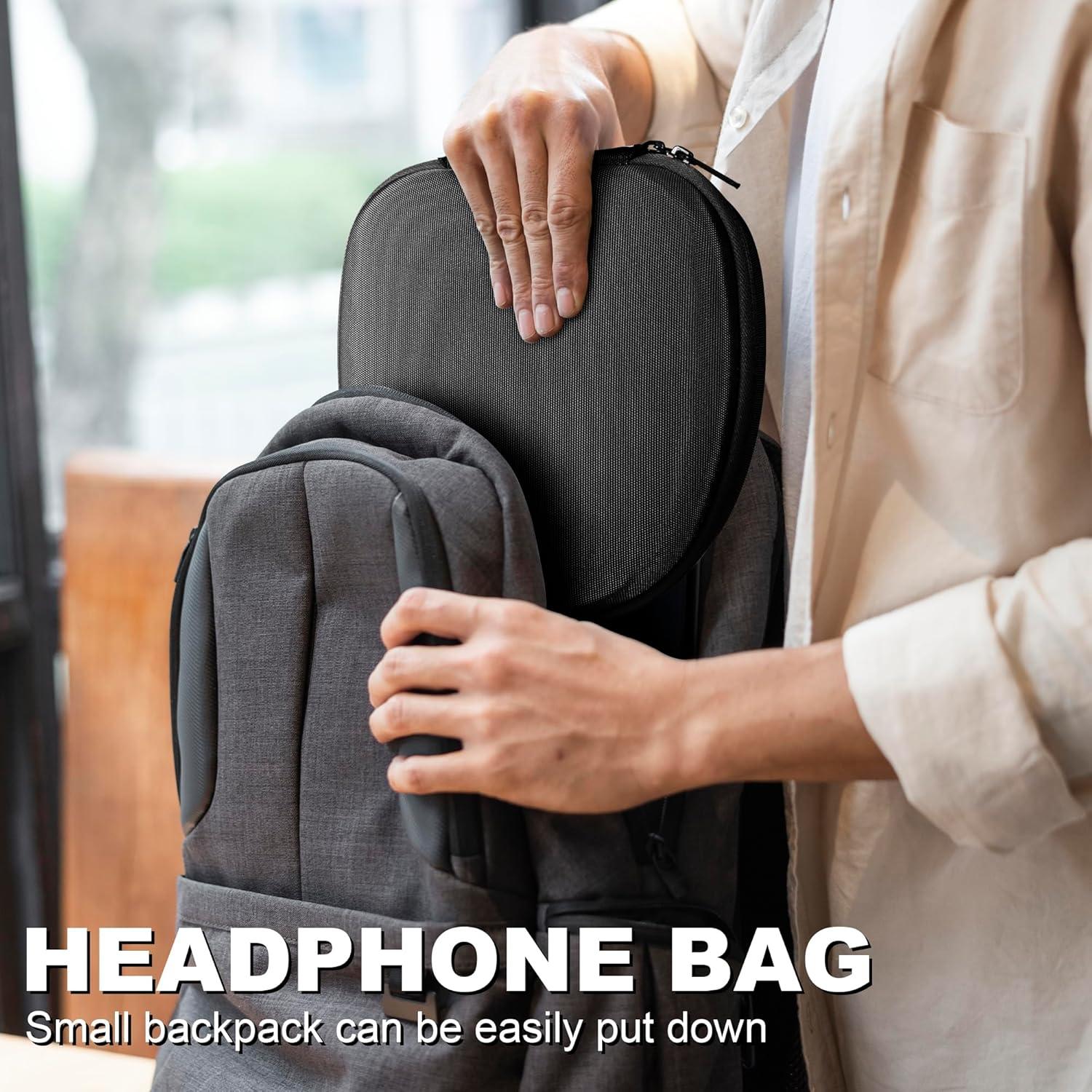 Funda de viaje dura Jomwag para auriculares Bose y Sony - Negra