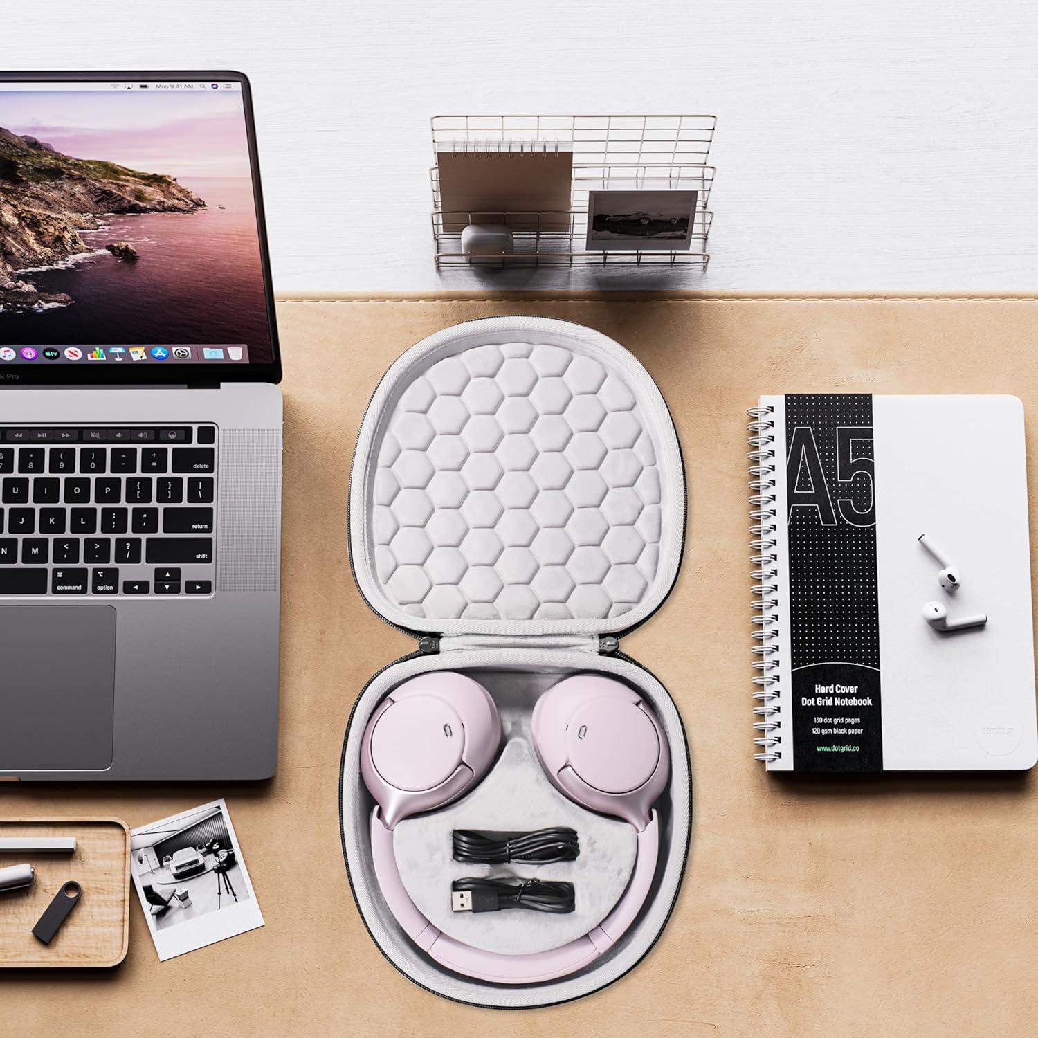 Funda de viaje dura Jomwag para auriculares Bose y Sony - Negra