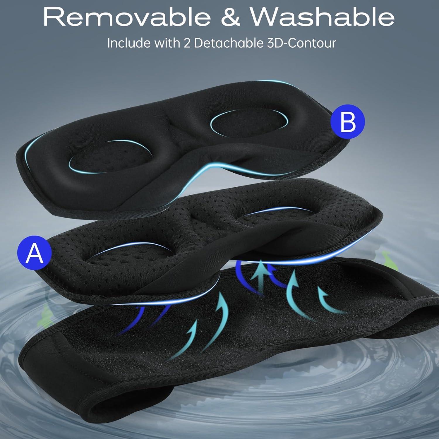 Máscara para dormir Bluetooth ZHENYEMEI 3D con auriculares