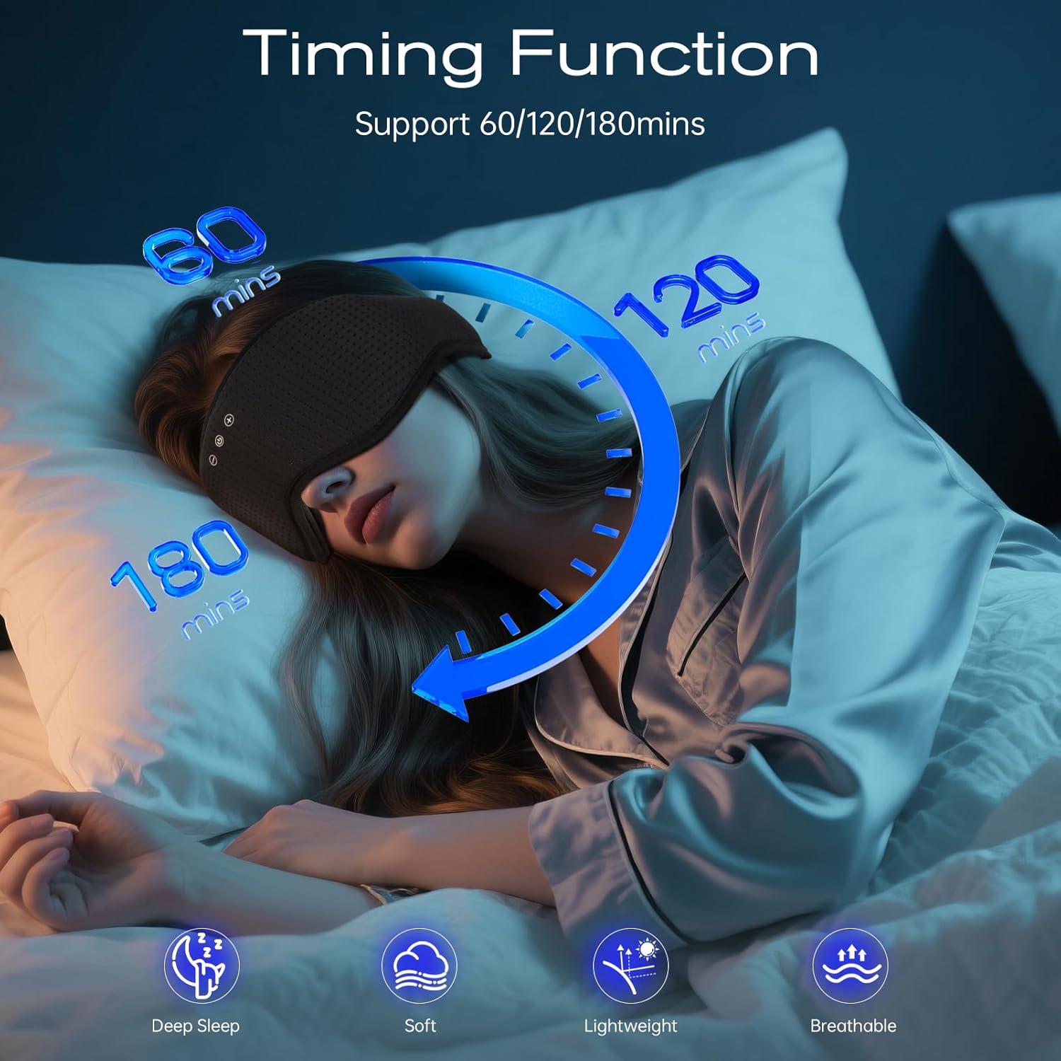 Máscara para dormir Bluetooth ZHENYEMEI 3D con auriculares