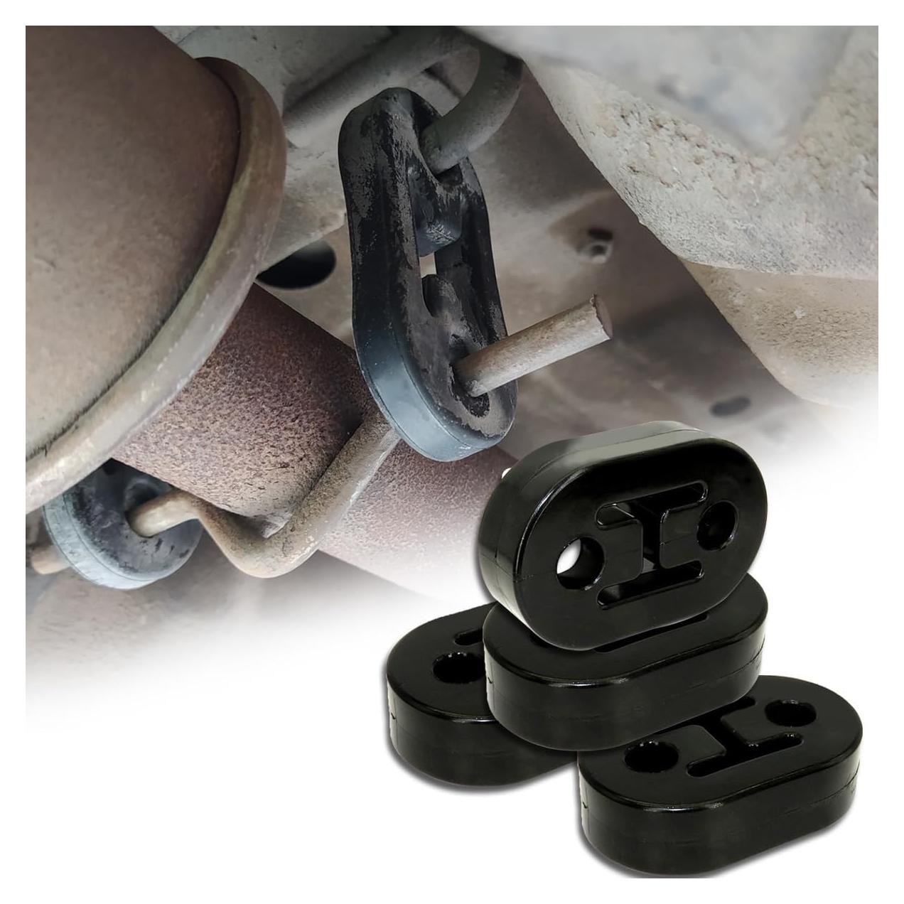 Soporte de Escape de Coche Couslcd 4 Piezas Goma 12mm Negro