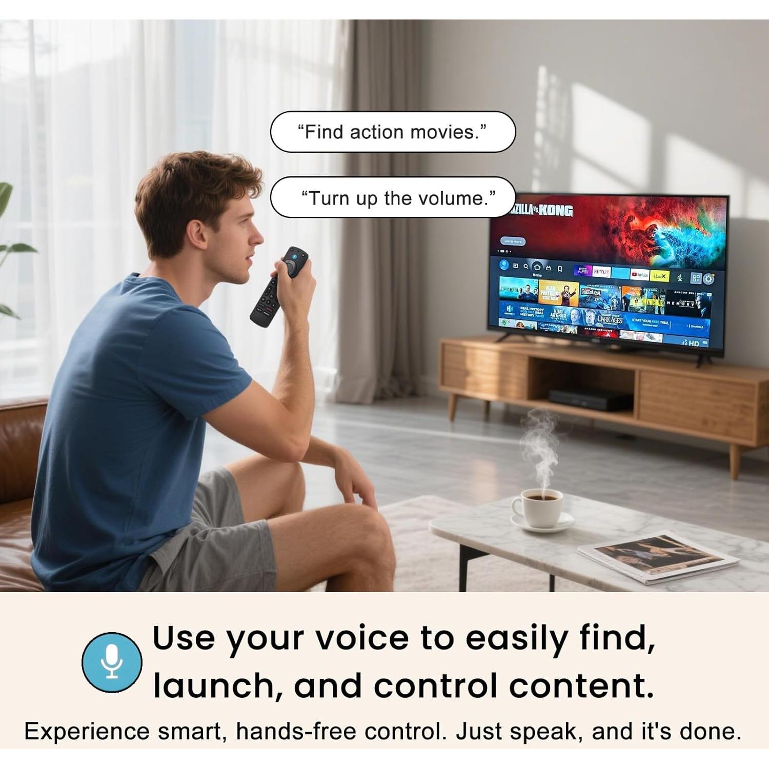 Control Remoto de Voz OROSAUR G25N8L Retroiluminado para TV