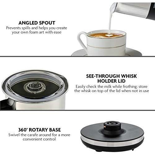 Espumador de Leche OVENTE FR1208, 500W, Acero Inoxidable, 240ml