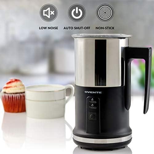 Espumador de Leche OVENTE FR1208, 500W, Acero Inoxidable, 240ml